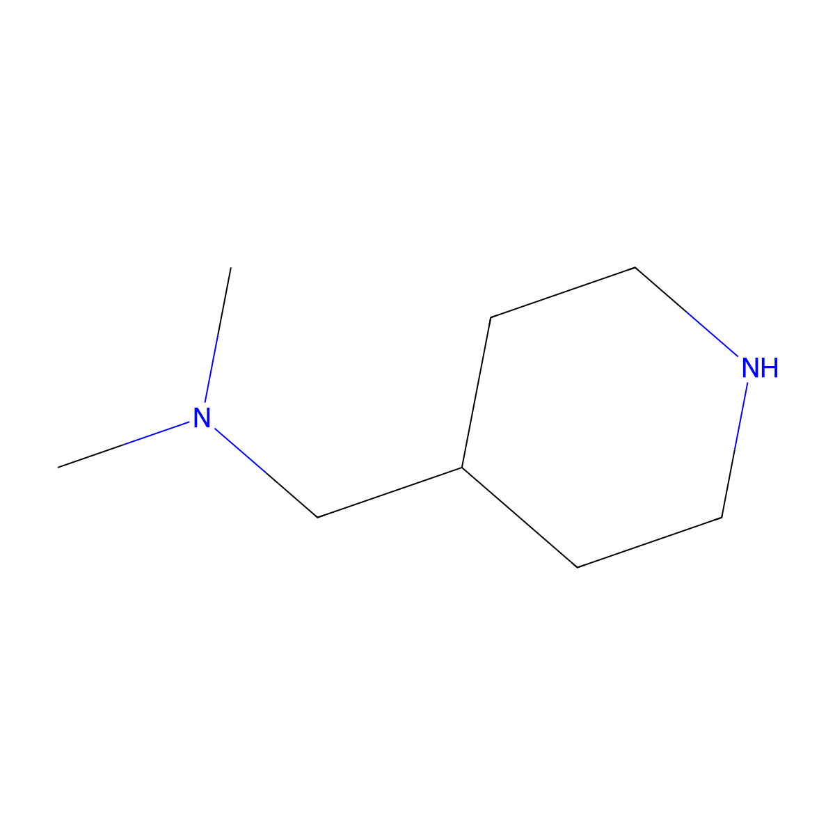 4-(Dimethylaminomethyl)piperidine molecular structure, CAS 138022-00-1