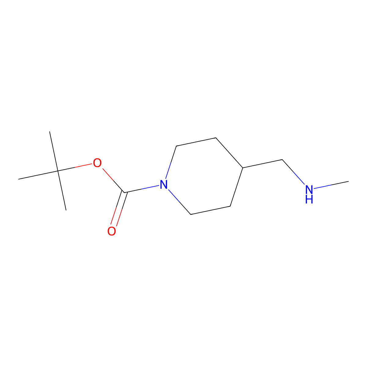 tert-Butyl 4-((methylamino)methyl)piperidine-1-carboxylate molecular structure, CAS 138022-02-3