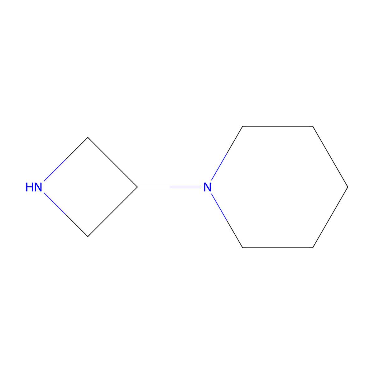 1-(Azetidin-3-yl)piperidine molecular structure, CAS 138022-86-3