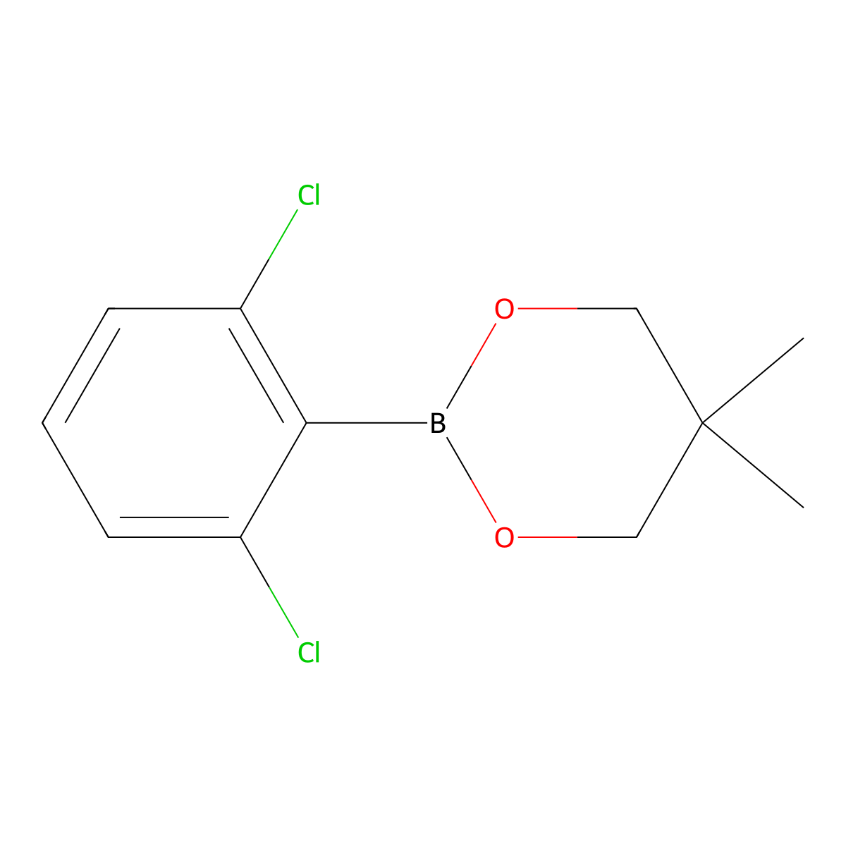 2-(2,6-Dichlorophenyl)-5,5-dimethyl-1,3,2-dioxaborinane molecular structure, CAS 1380288-31-2