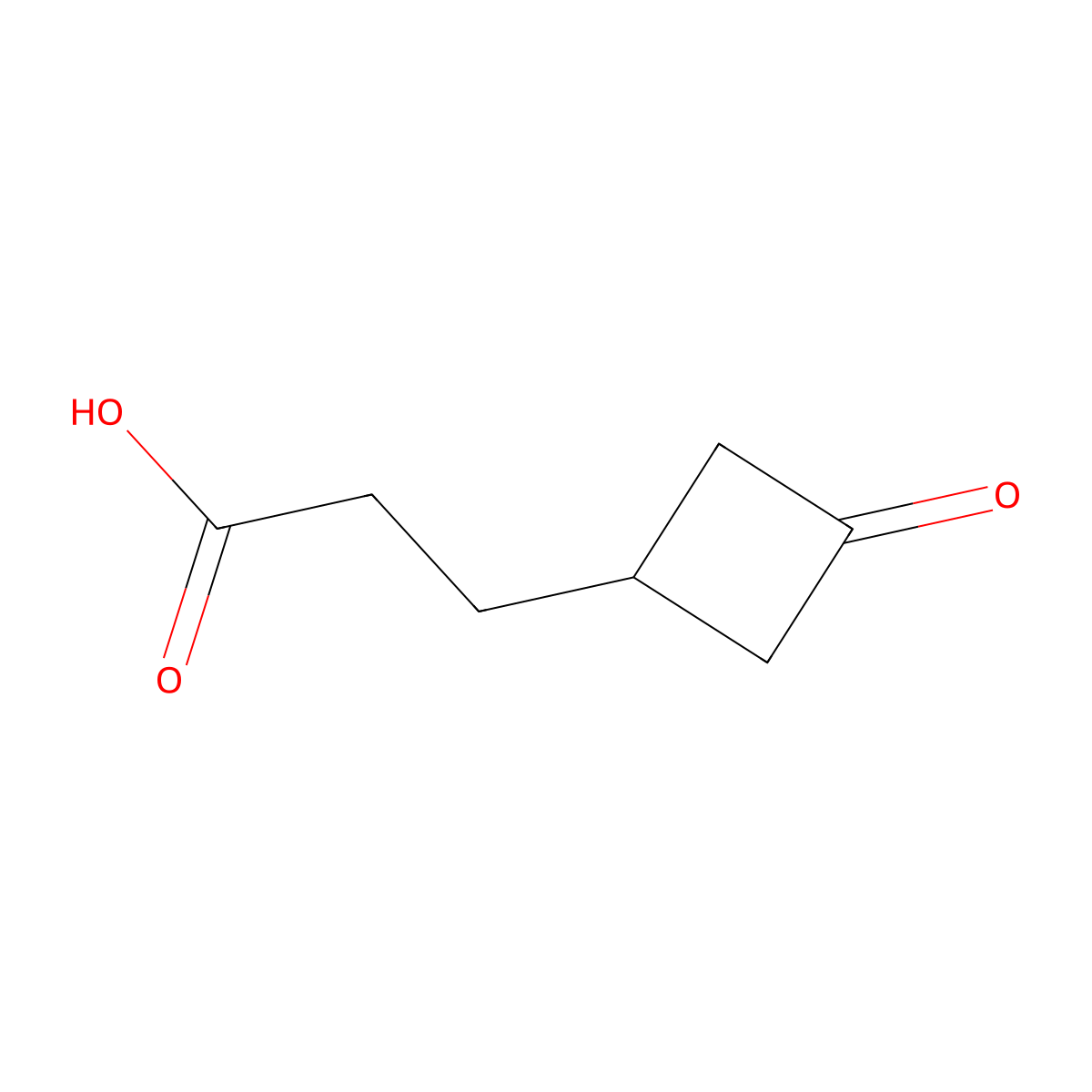 3-(3-Oxocyclobutyl)propanoic acid molecular structure, CAS 1380291-34-8