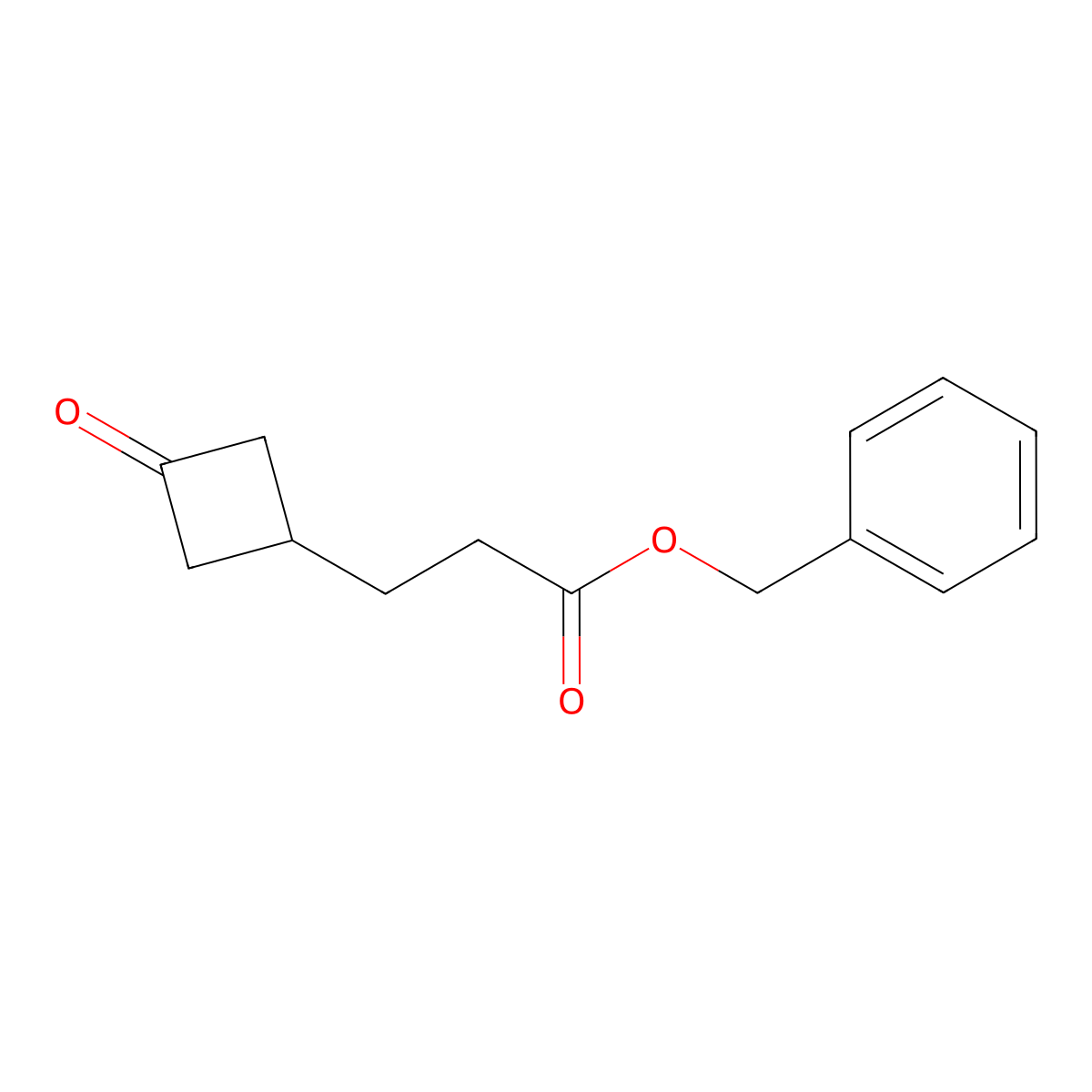 Benzyl 3-(3-oxocyclobutyl)propanoate molecular structure, CAS 1380291-49-5