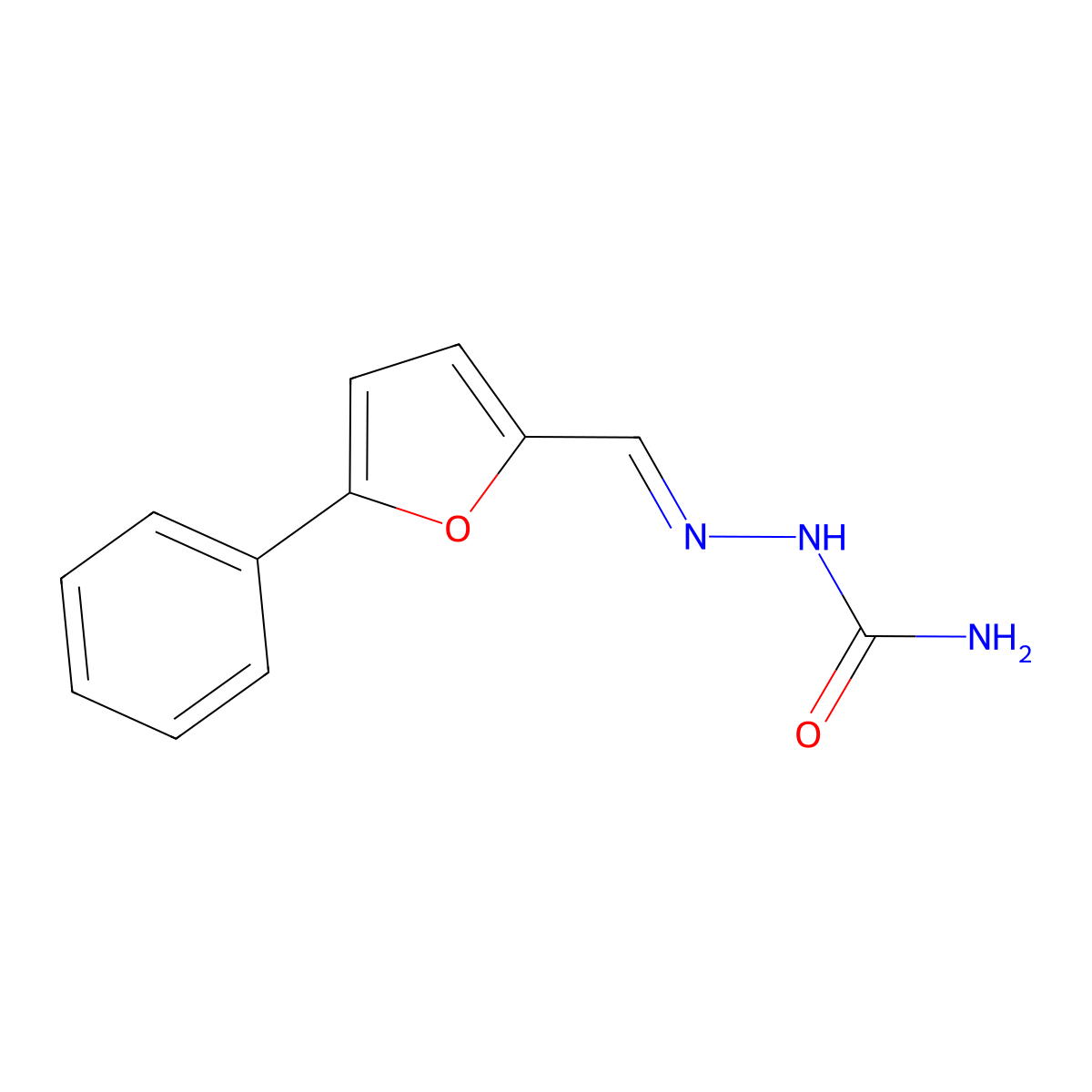 [(5-Phenylfuran-2-yl)methylideneamino]urea molecular structure, CAS 13803-15-1