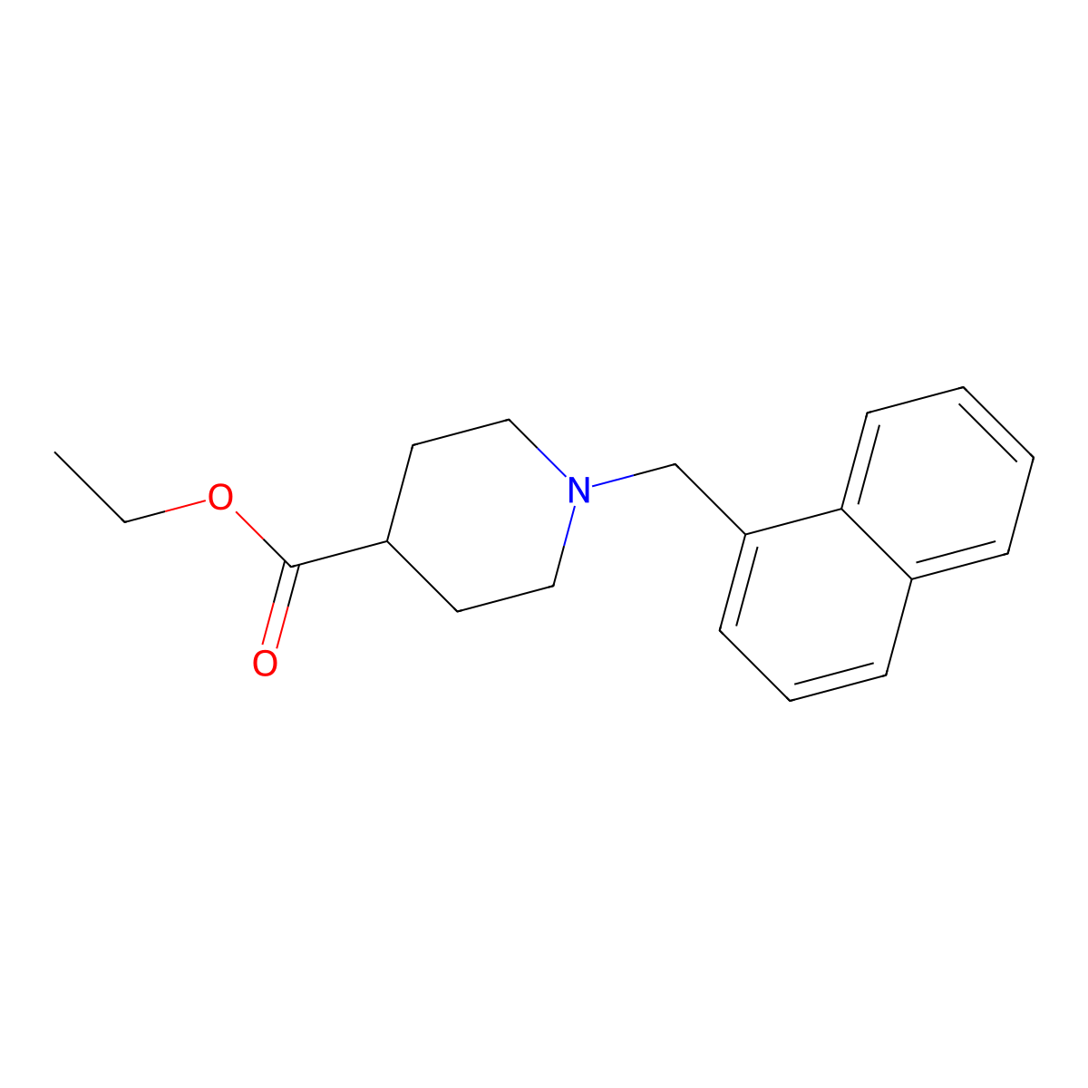 Ethyl 1-(naphthalen-1-ylmethyl)piperidine-4-carboxylate molecular structure, CAS 138030-51-0