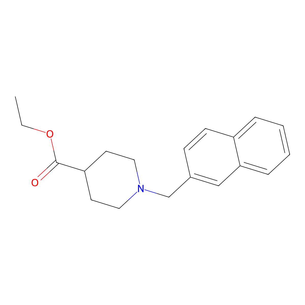 Ethyl 1-(naphthalen-2-ylmethyl)piperidine-4-carboxylate molecular structure, CAS 138030-52-1