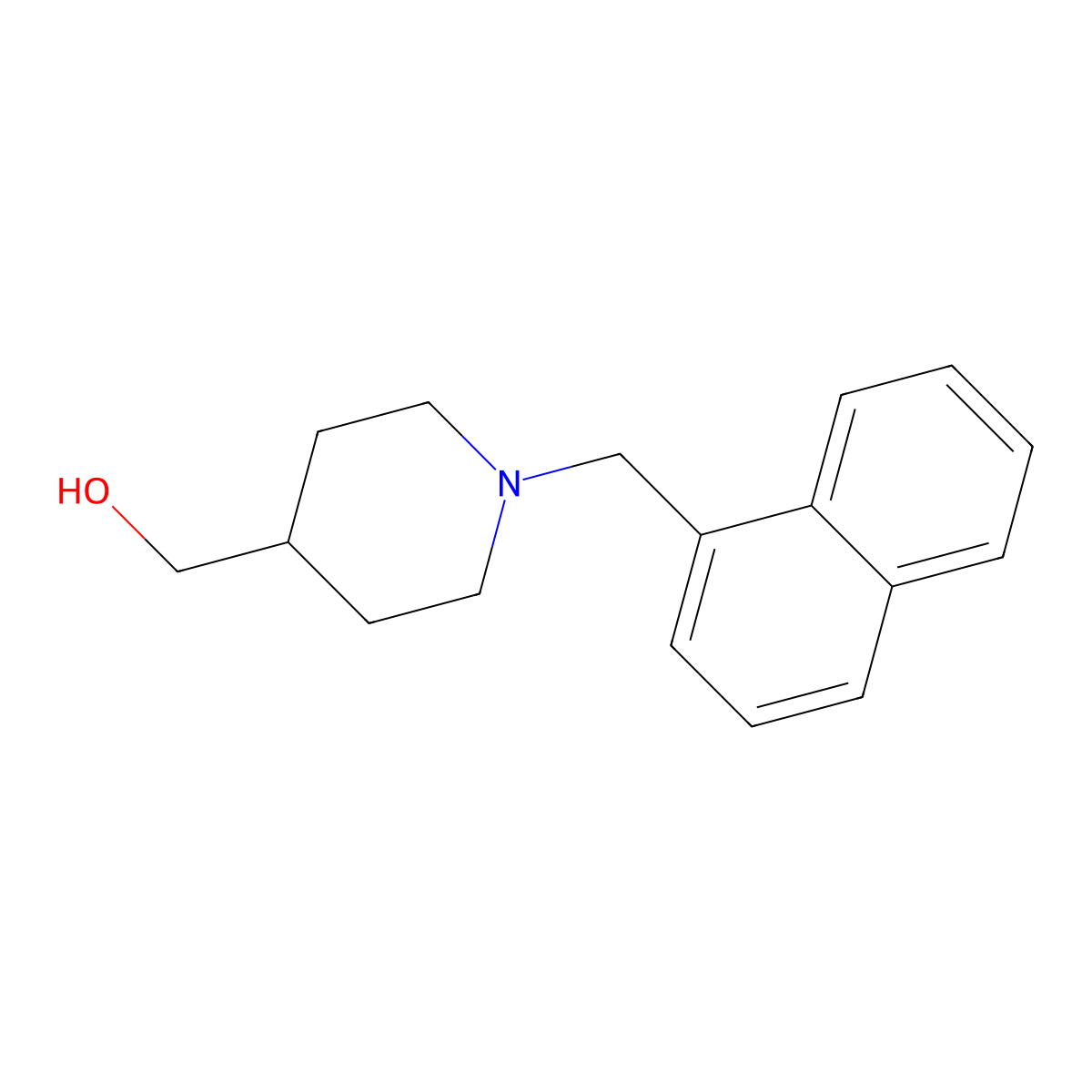 [1-(Naphthalen-1-ylmethyl)piperidin-4-yl]methanol molecular structure, CAS 138030-58-7