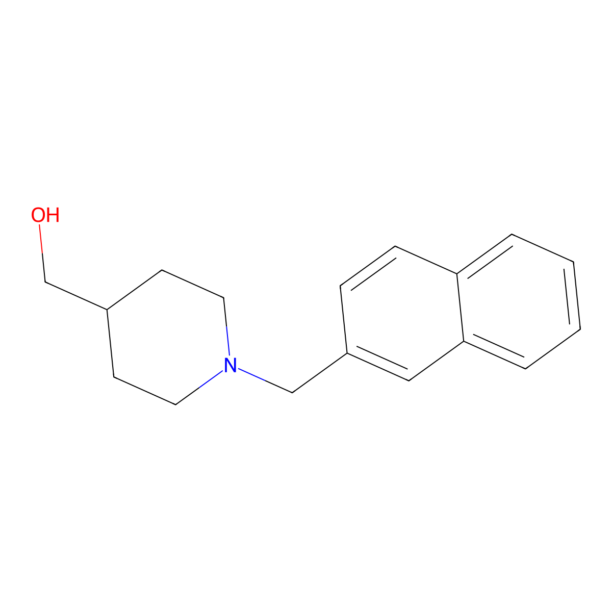 {1-[(Naphthalen-2-yl)methyl]piperidin-4-yl}methanol molecular structure, CAS 138030-59-8