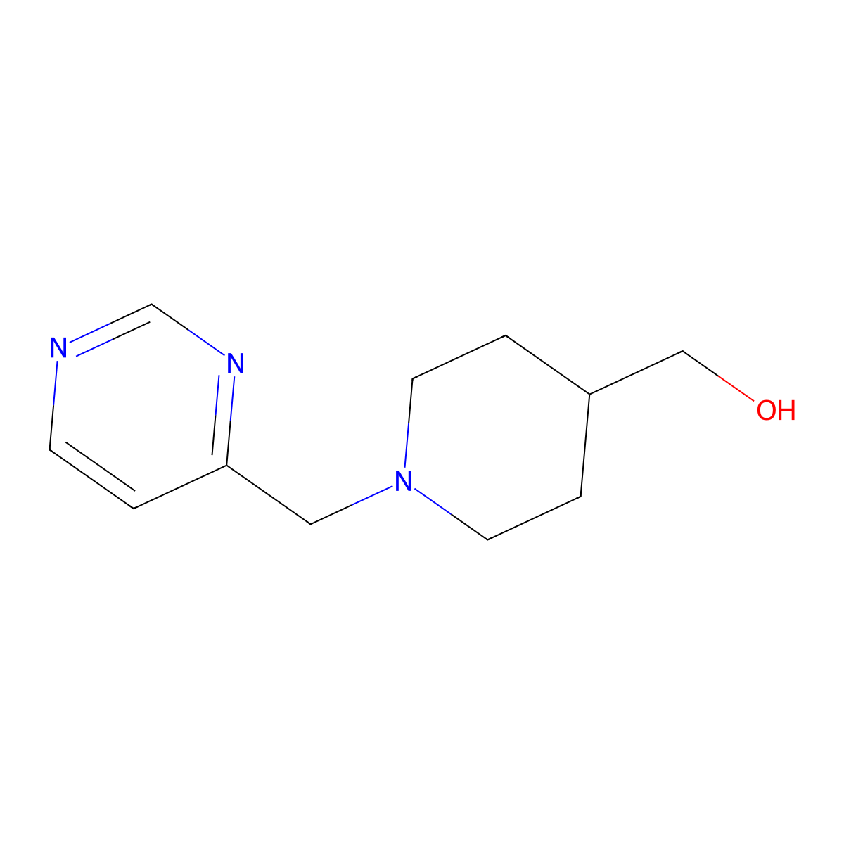 1-(4-Pyrimidinylmethyl)-4-piperidinemethanol molecular structure, CAS 138030-62-3