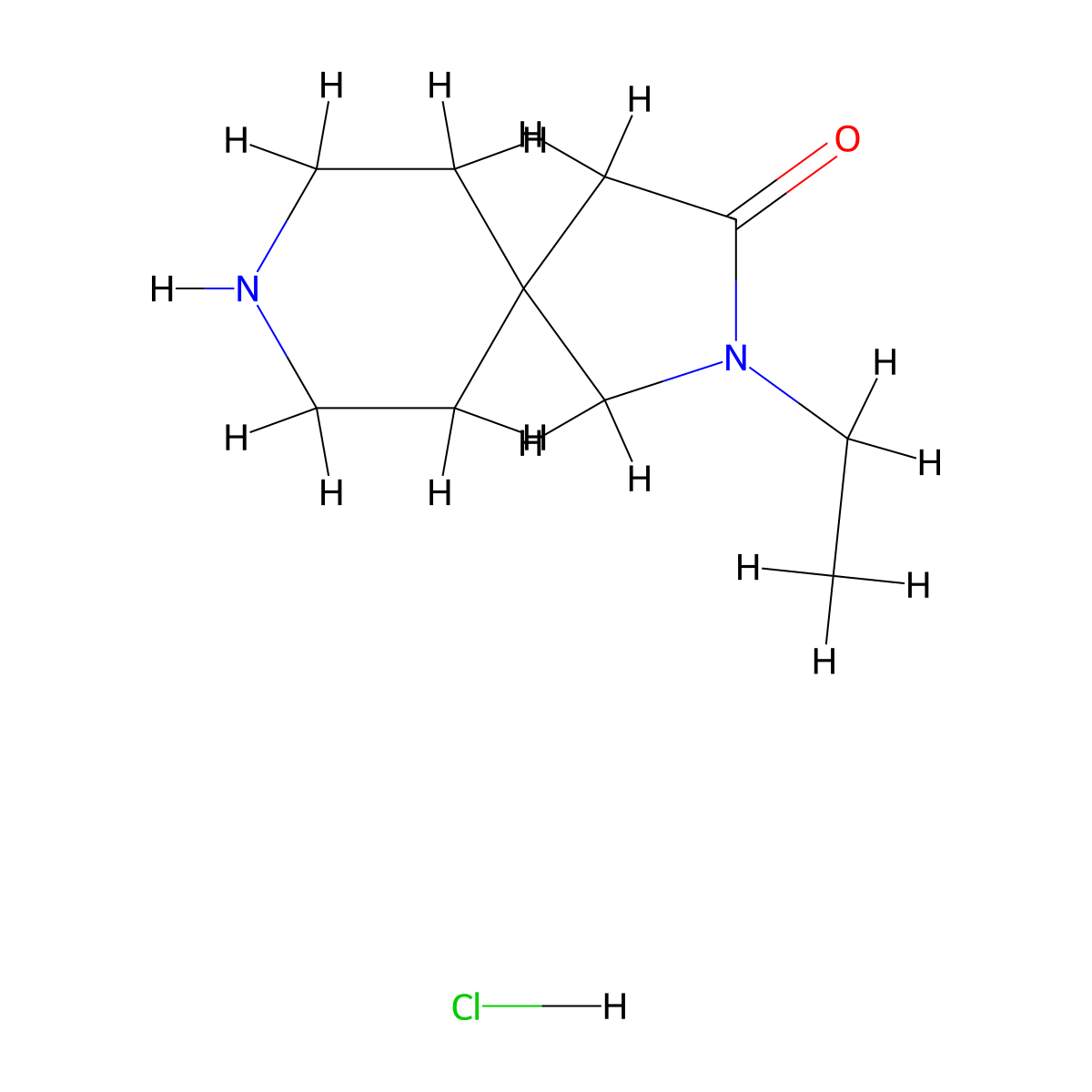 2-Ethyl-2,8-diazaspiro[4.5]decan-3-one hydrochloride molecular structure, CAS 1380300-34-4