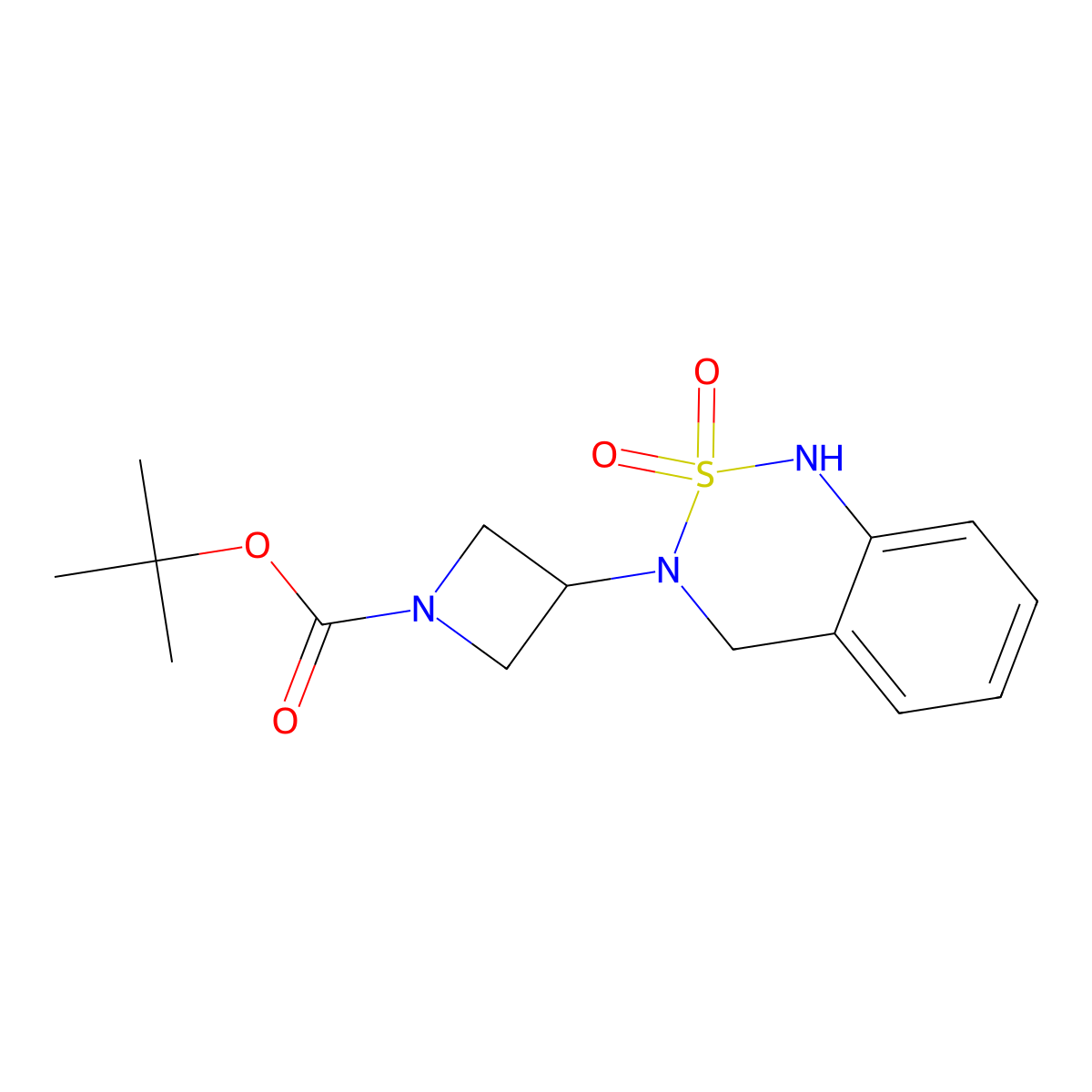 tert-Butyl 3-(2,2-dioxido-1H-benzo[c][1,2,6]thiadiazin-3(4H)-yl)azetidine-1-carboxylate molecular structure, CAS 1380300-39-9