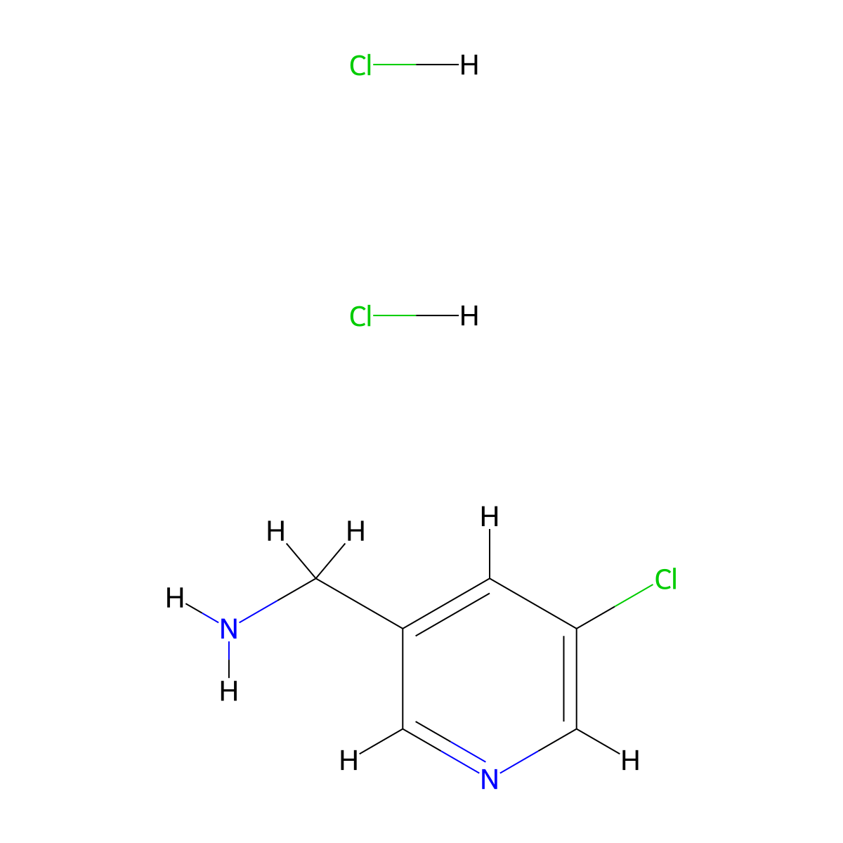 (5-Chloropyridin-3-yl)methanamine dihydrochloride molecular structure, CAS 1380300-42-4