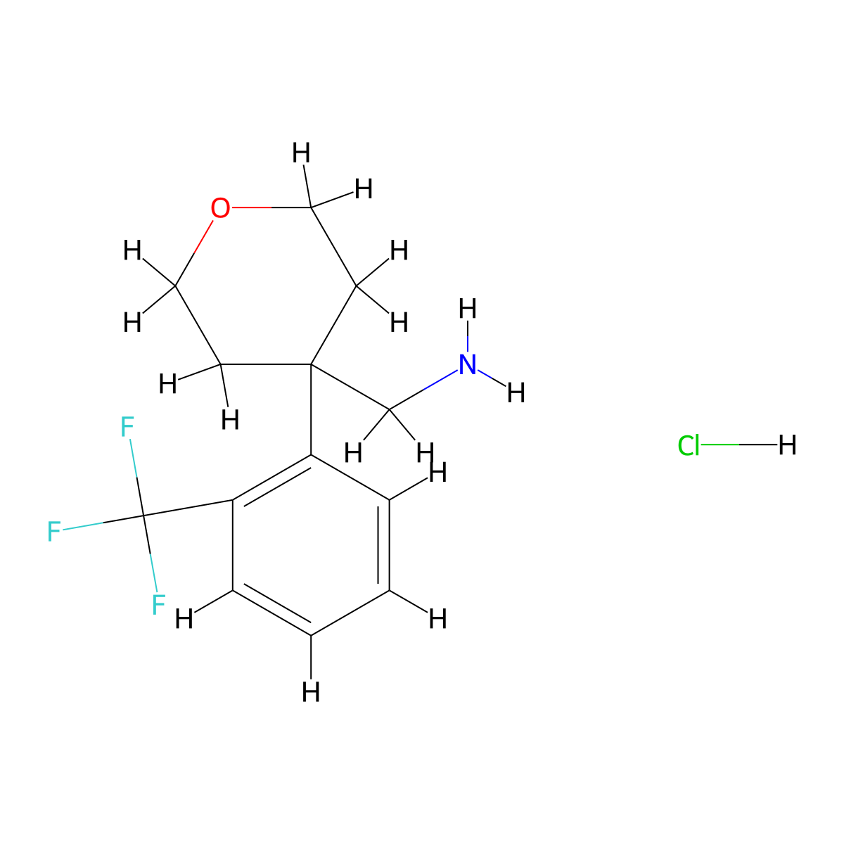 4-[2-(Trifluoromethyl)phenyl]oxan-4-ylmethanamine hydrochloride molecular structure, CAS 1380300-49-1