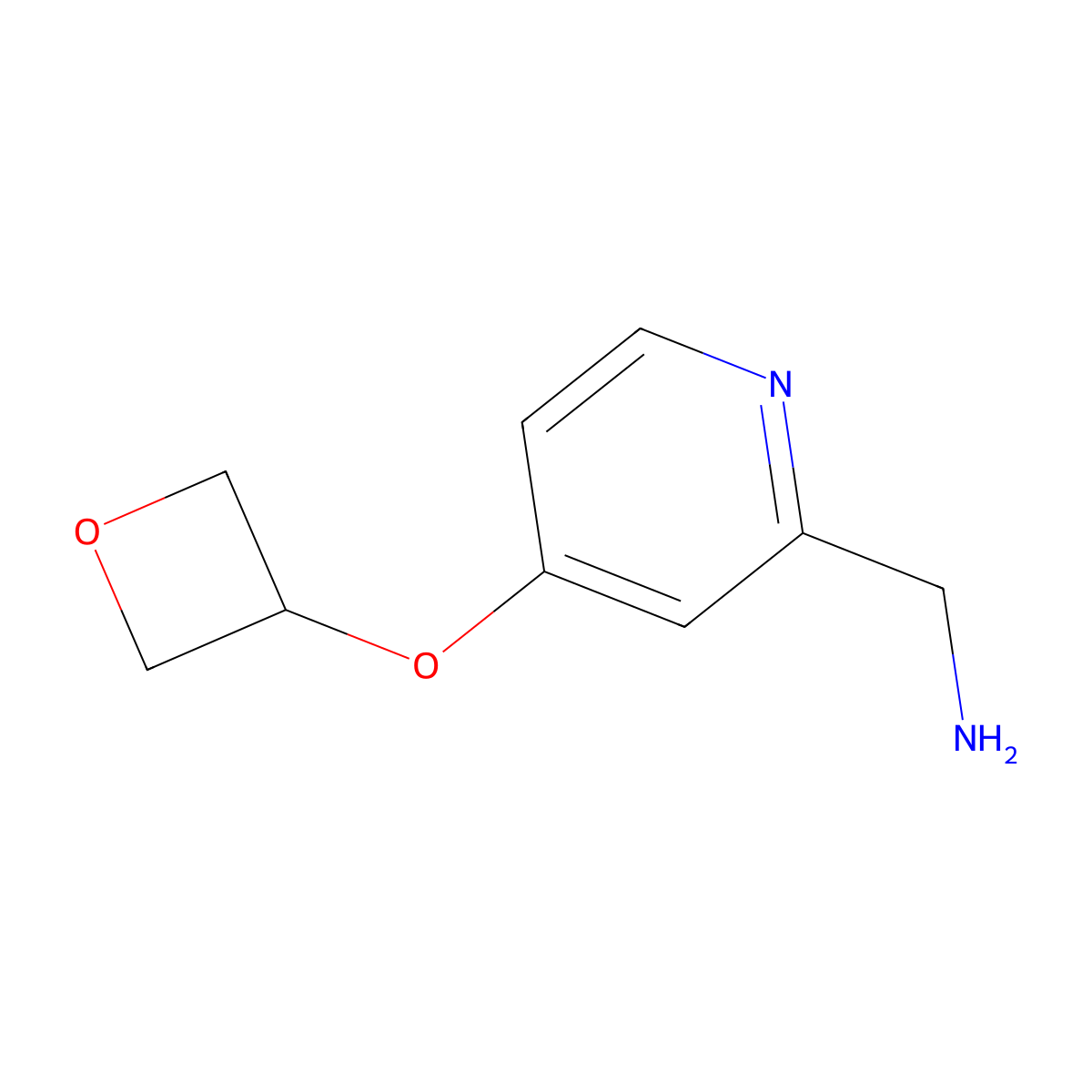[4-(Oxetan-3-yloxy)pyridin-2-yl]methanamine molecular structure, CAS 1380300-50-4