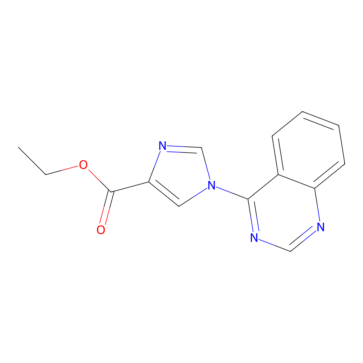 Ethyl 1-(quinazolin-4-yl)-1H-imidazole-4-carboxylate molecular structure, CAS 1380300-57-1