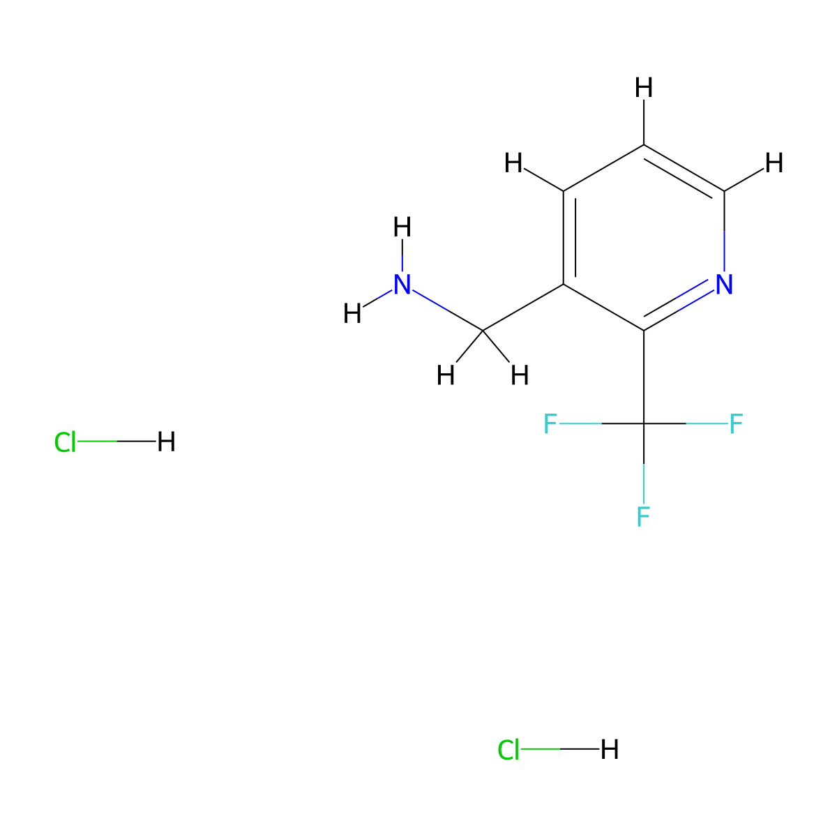 (2-(Trifluoromethyl)pyridin-3-yl)methanamine dihydrochloride molecular structure, CAS 1380300-70-8