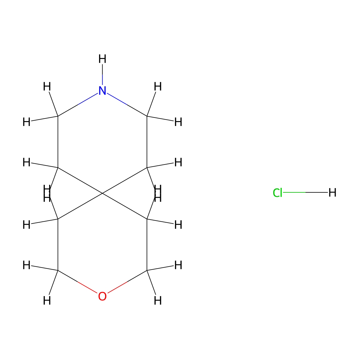 3-Oxa-9-azaspiro[5.5]undecane hydrochloride molecular structure, CAS 1380300-88-8