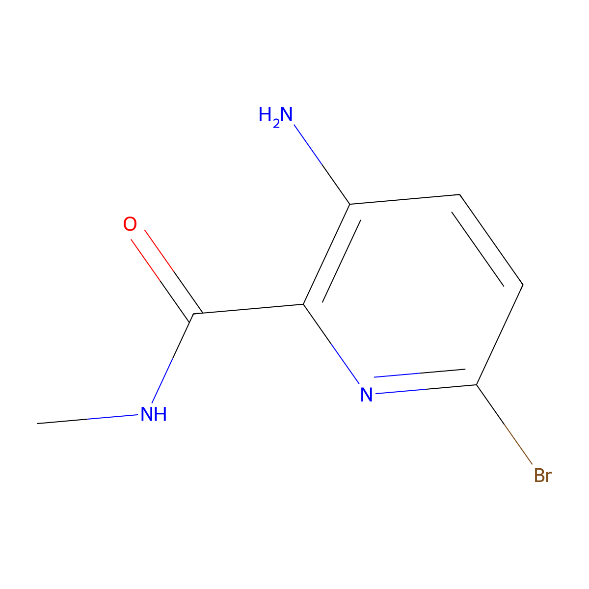 3-Amino-6-bromo-N-methylpicolinamide molecular structure, CAS 1380303-51-4