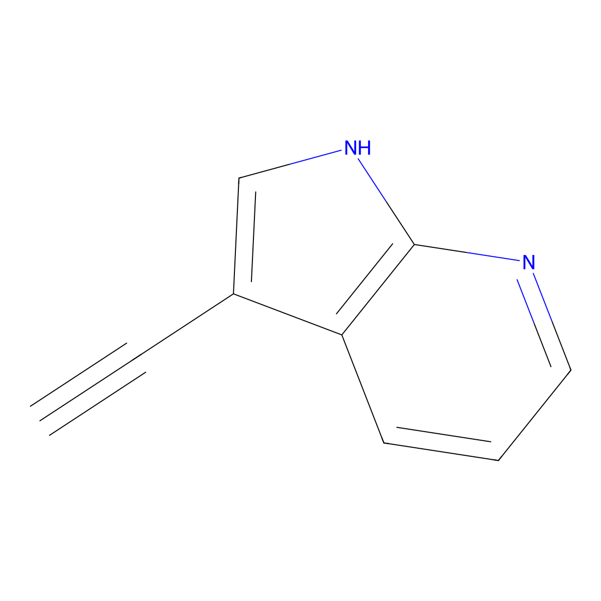 3-ethynyl-1H-pyrrolo[2,3-b]pyridine molecular structure, CAS 1380307-98-1