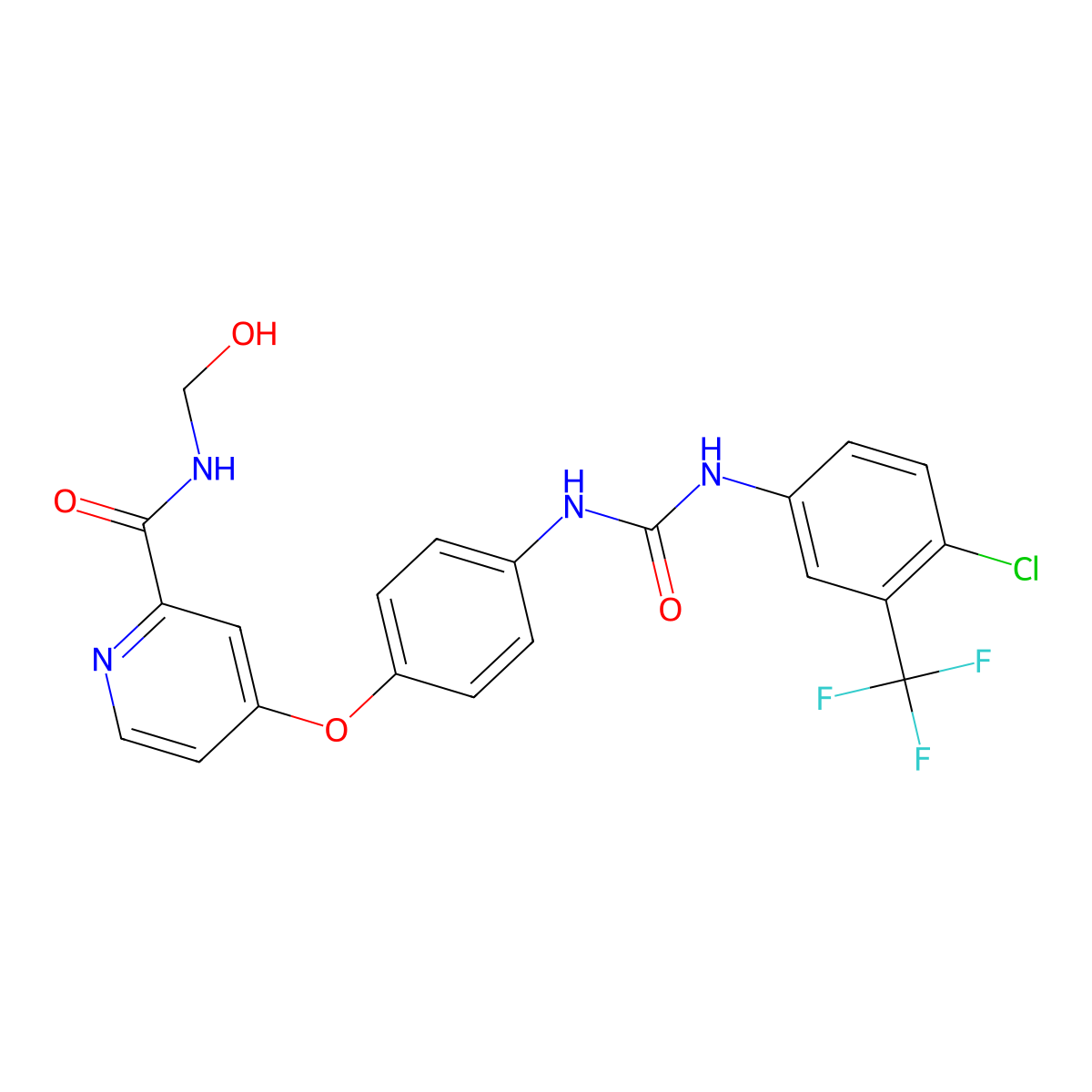 Sorafenib metabolite M3 molecular structure, CAS 1380310-94-0