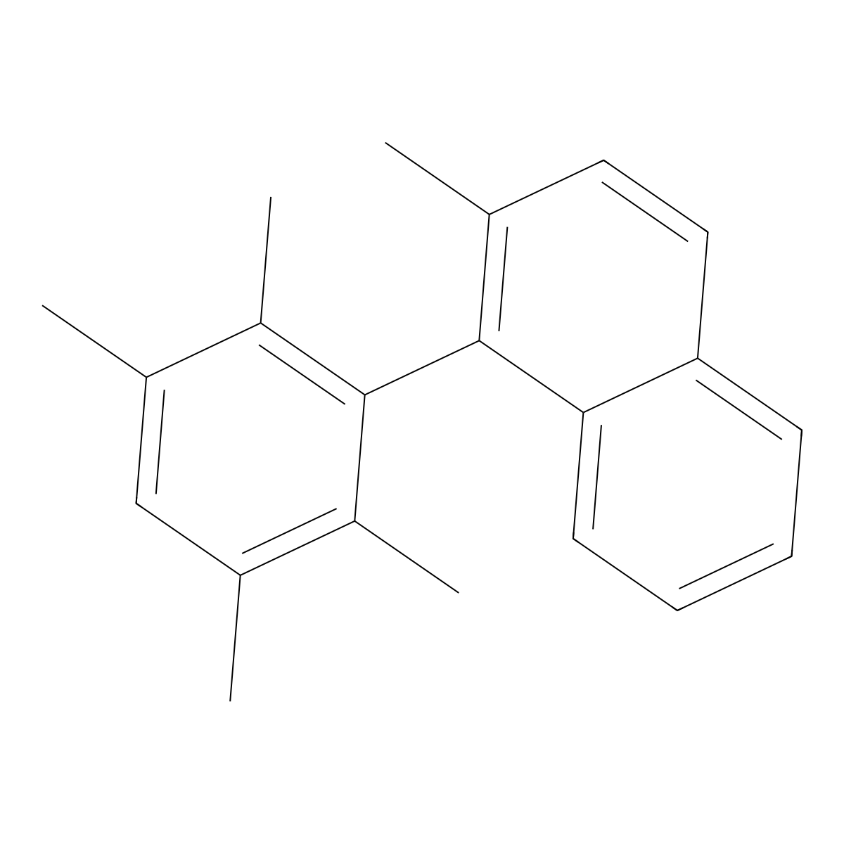 2-Methyl-1-(2,3,5,6-tetramethylphenyl)naphthalene molecular structure, CAS 1380314-22-6