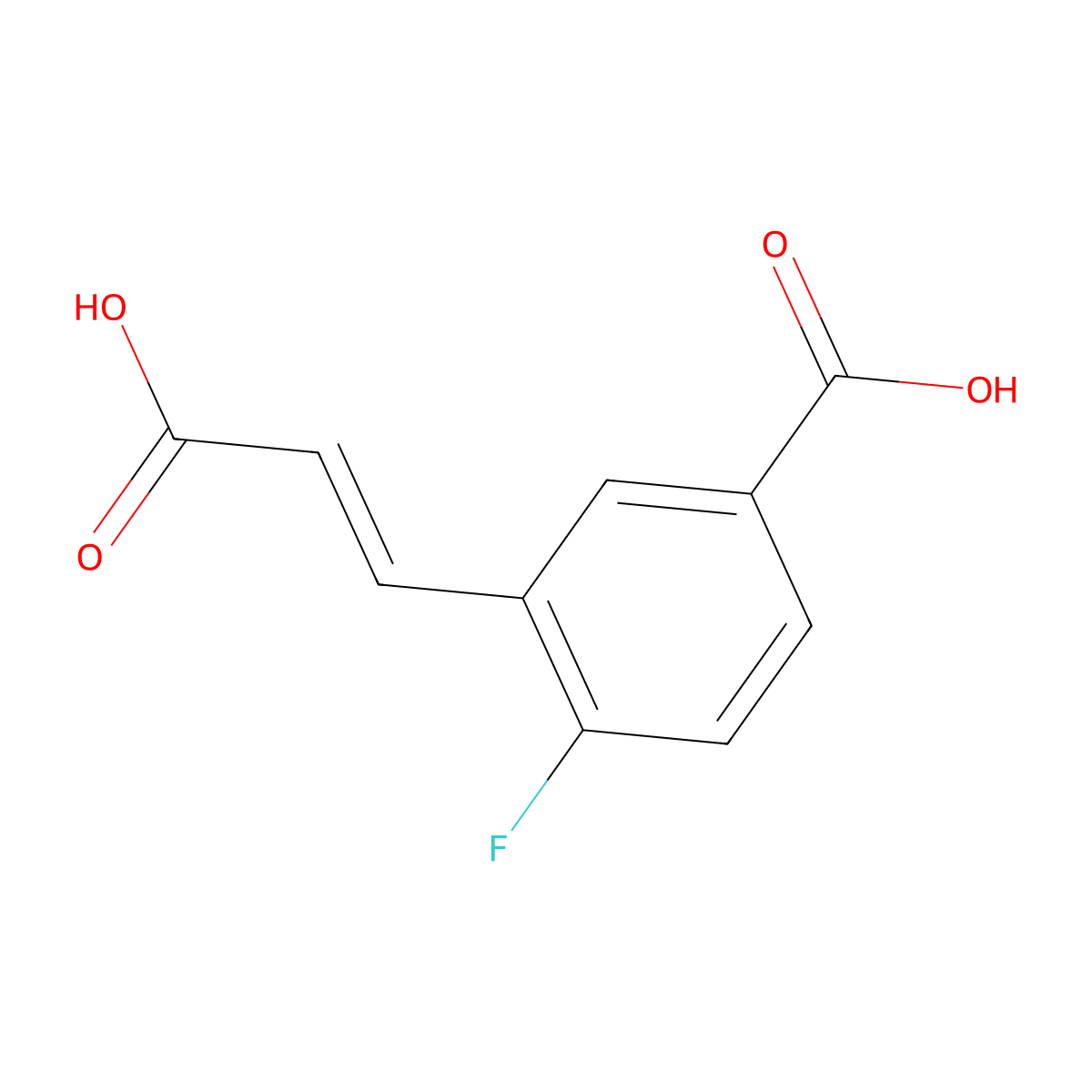5-Carboxy-2-fluorocinnamic acid molecular structure, CAS 1380317-47-4