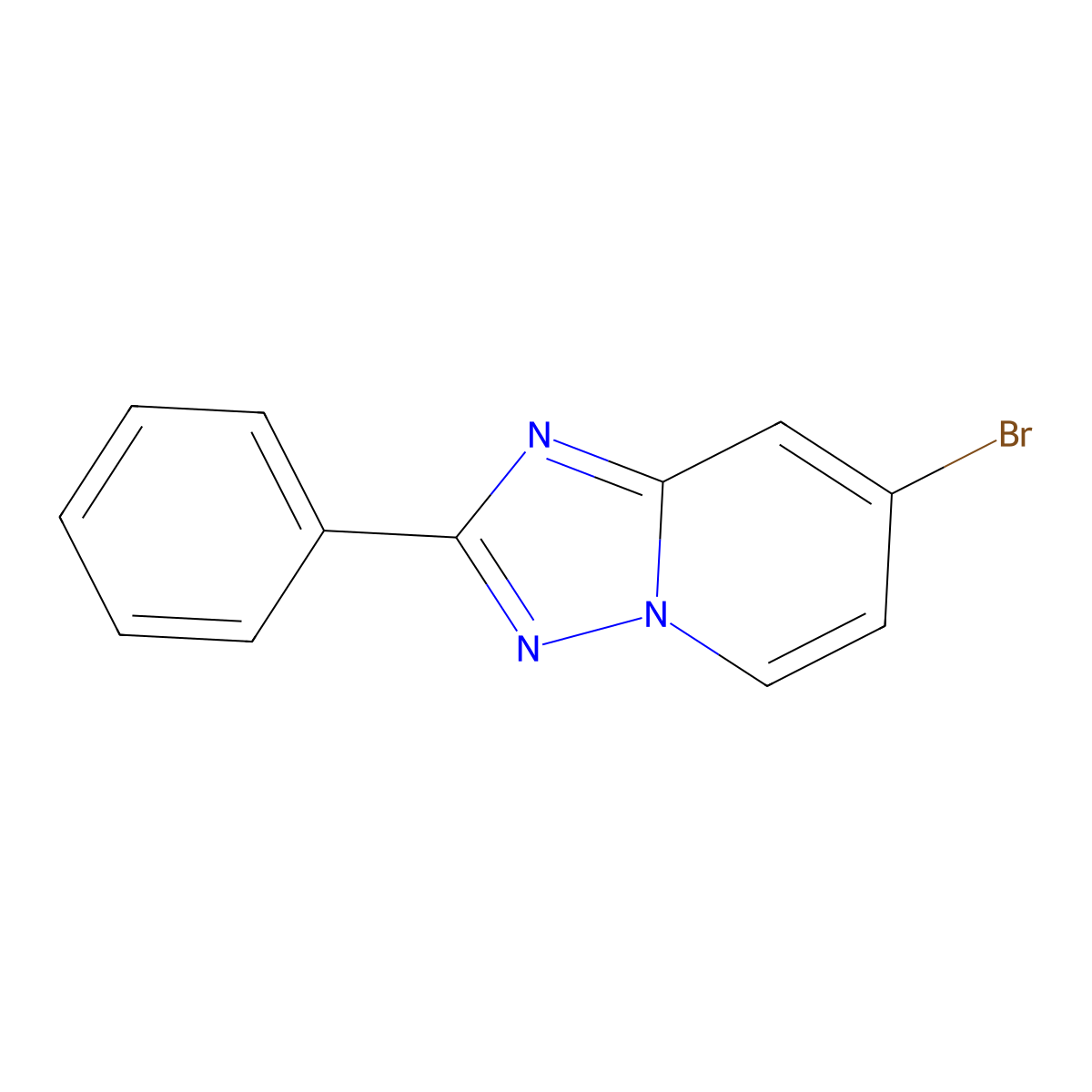 7-Bromo-2-phenyl-[1,2,4]triazolo[1,5-A]pyridine molecular structure, CAS 1380331-12-3
