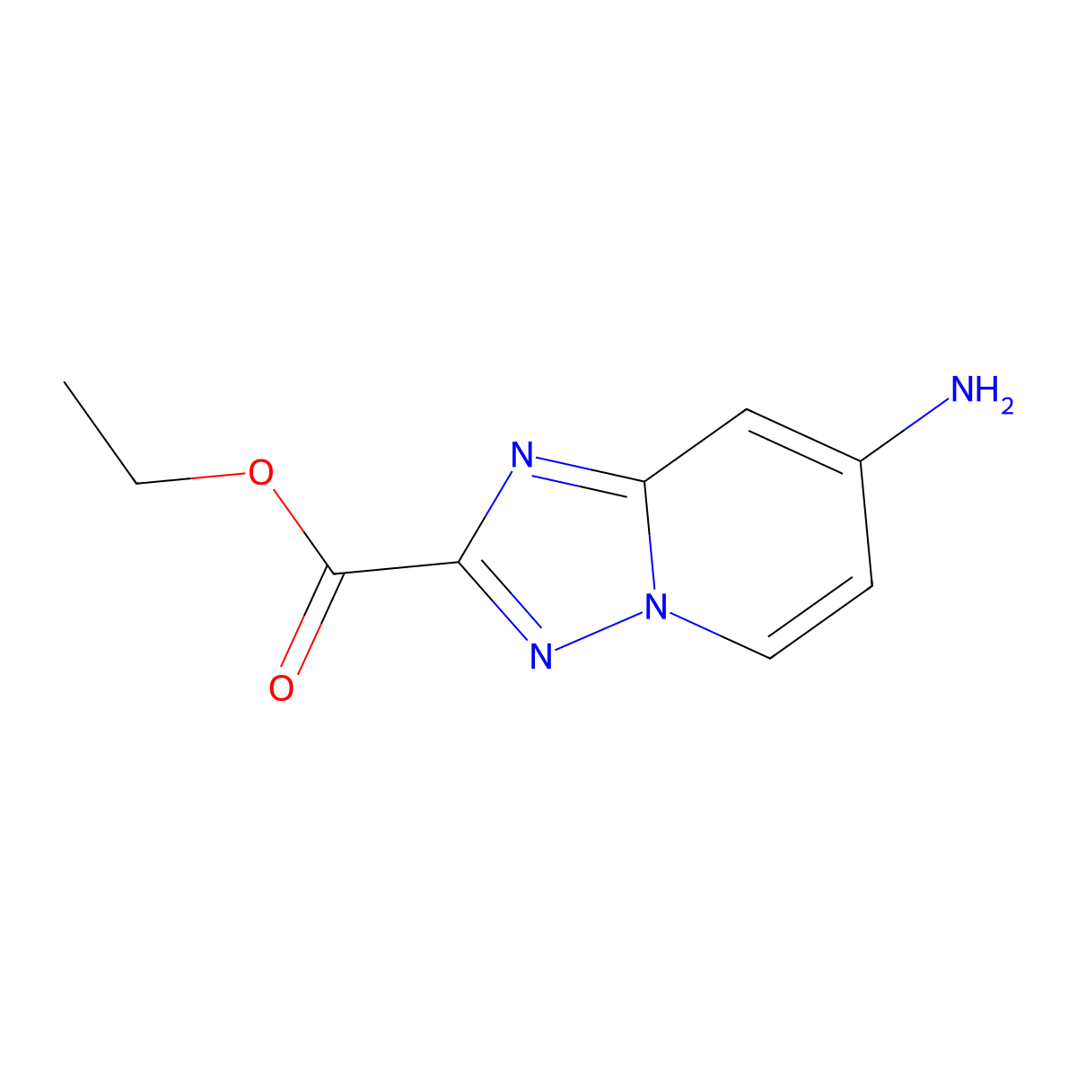Ethyl 7-amino-[1,2,4]triazolo[1,5-a]pyridine-2-carboxylate molecular structure, CAS 1380331-38-3