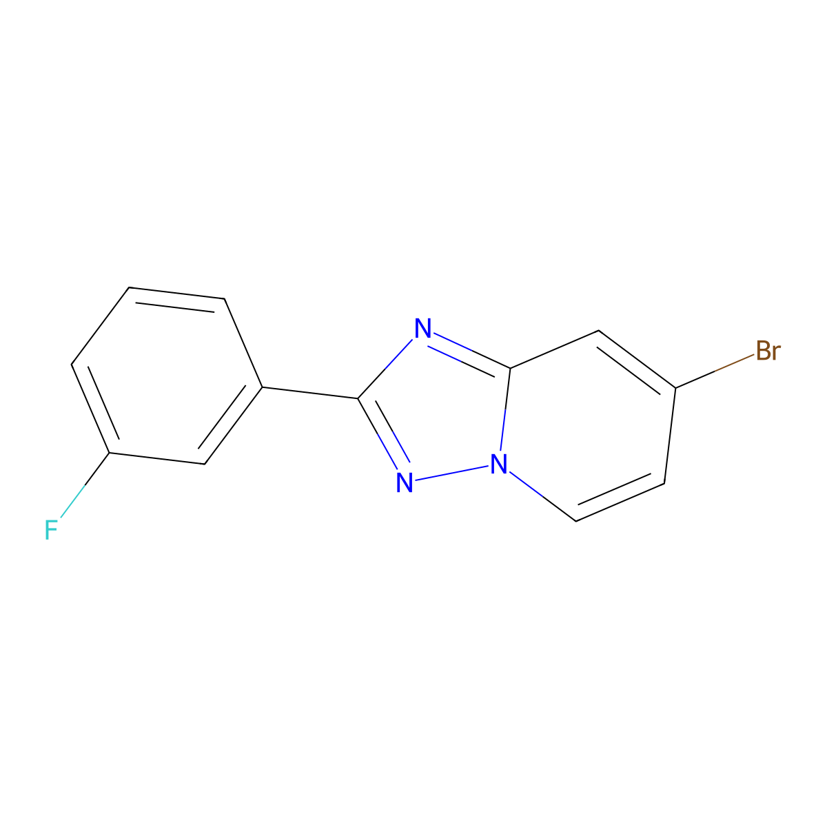 7-Bromo-2-(3-fluorophenyl)-[1,2,4]triazolo[1,5-A]pyridine molecular structure, CAS 1380331-92-9