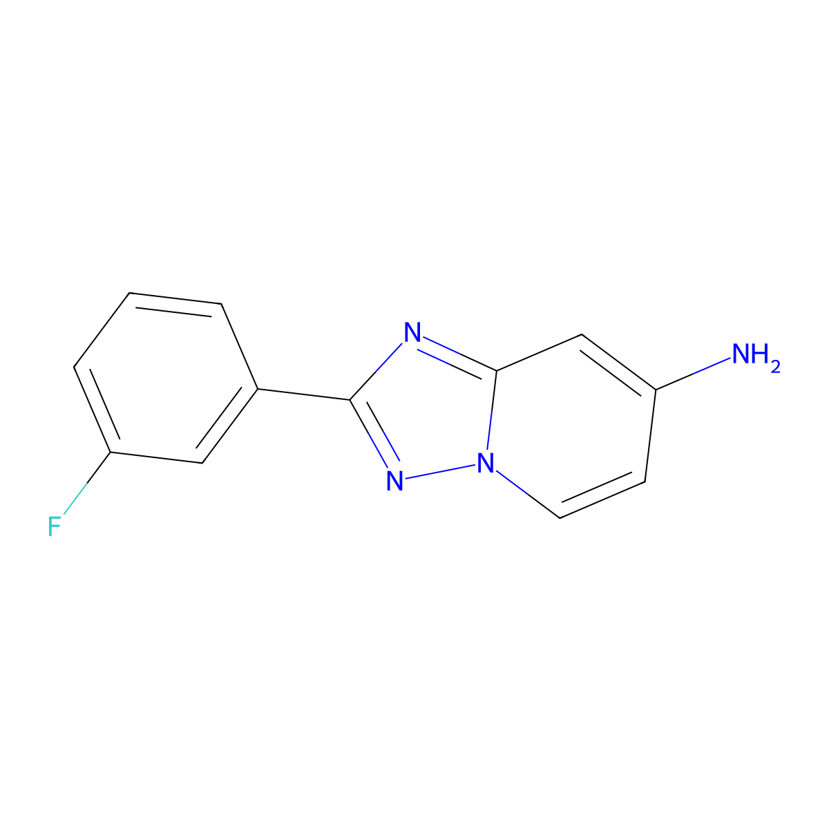 2-(3-Fluorophenyl)-[1,2,4]triazolo[1,5-a]pyridin-7-amine molecular structure, CAS 1380331-94-1