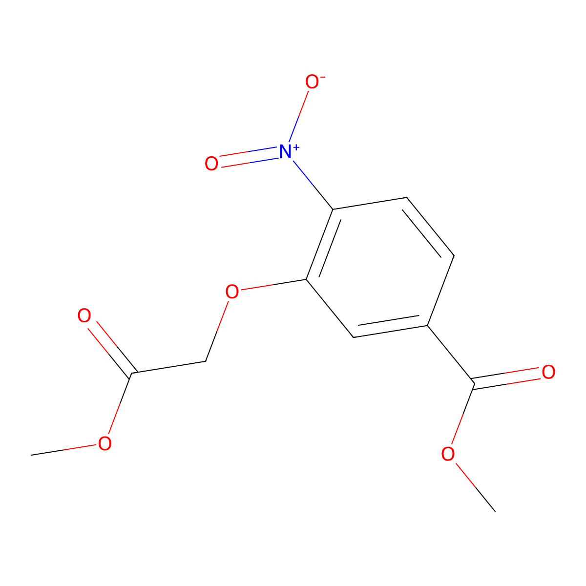 Methyl 3-(2-methoxy-2-oxoethoxy)-4-nitrobenzoate molecular structure, CAS 138035-71-9