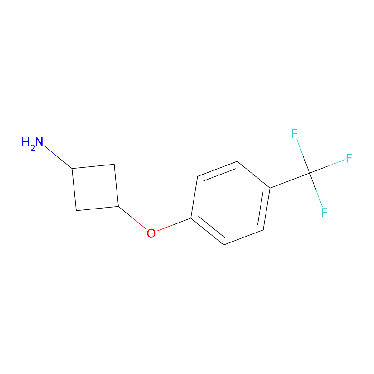 3-(4-(Trifluoromethyl)phenoxy)cyclobutan-1-amine molecular structure, CAS 1380386-35-5