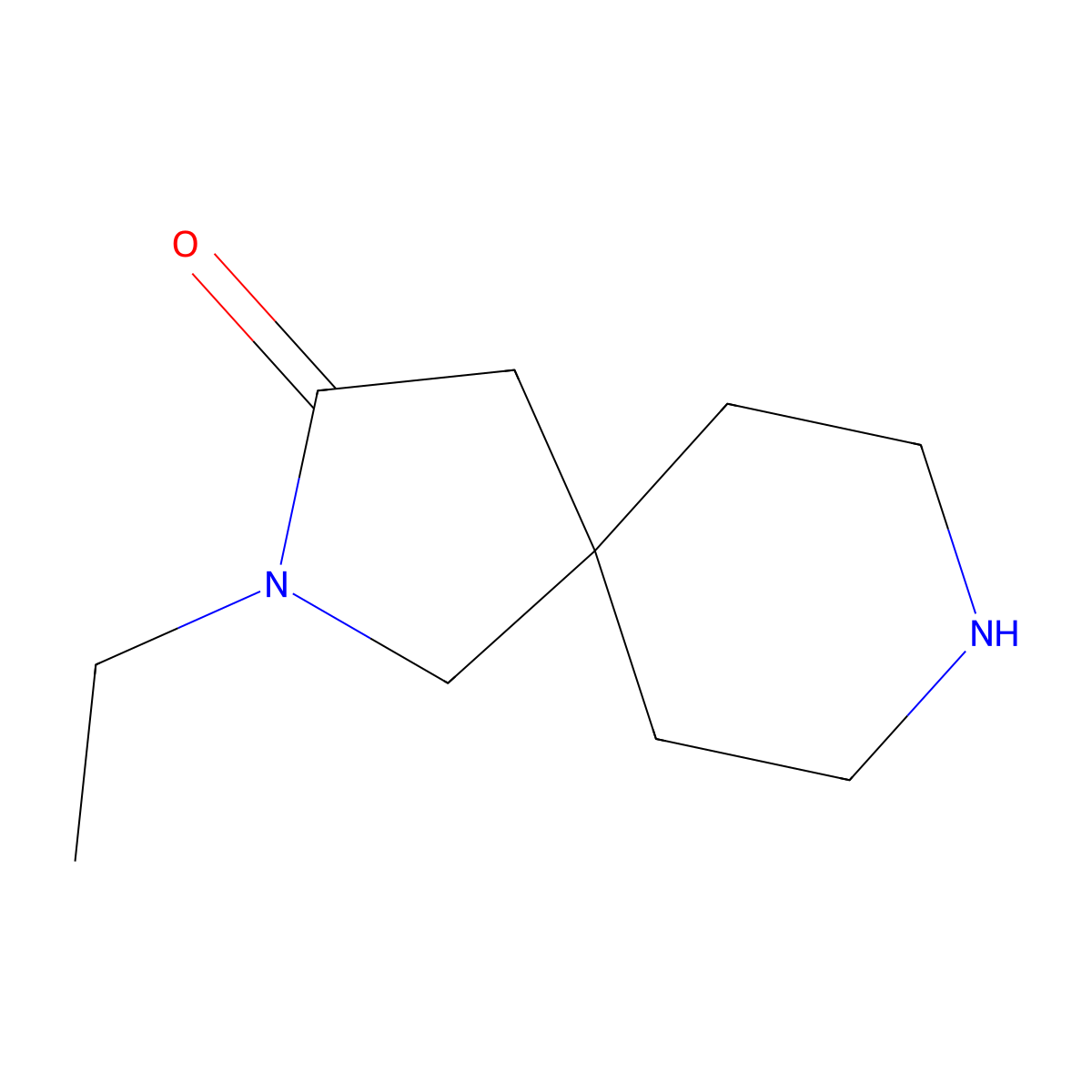 2-Ethyl-2,8-diazaspiro[4.5]decan-3-one molecular structure, CAS 1380386-77-5