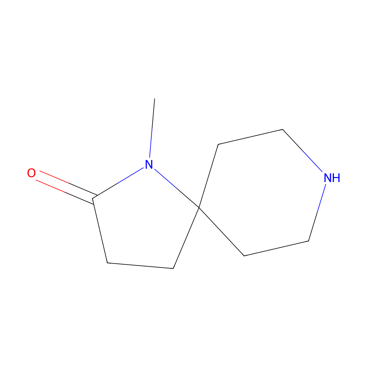 1-Methyl-1,8-diazaspiro[4.5]decan-2-one molecular structure, CAS 1380386-88-8