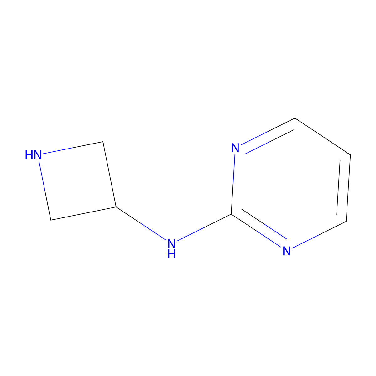 N-(azetidin-3-yl)pyrimidin-2-amine molecular structure, CAS 1380386-91-3