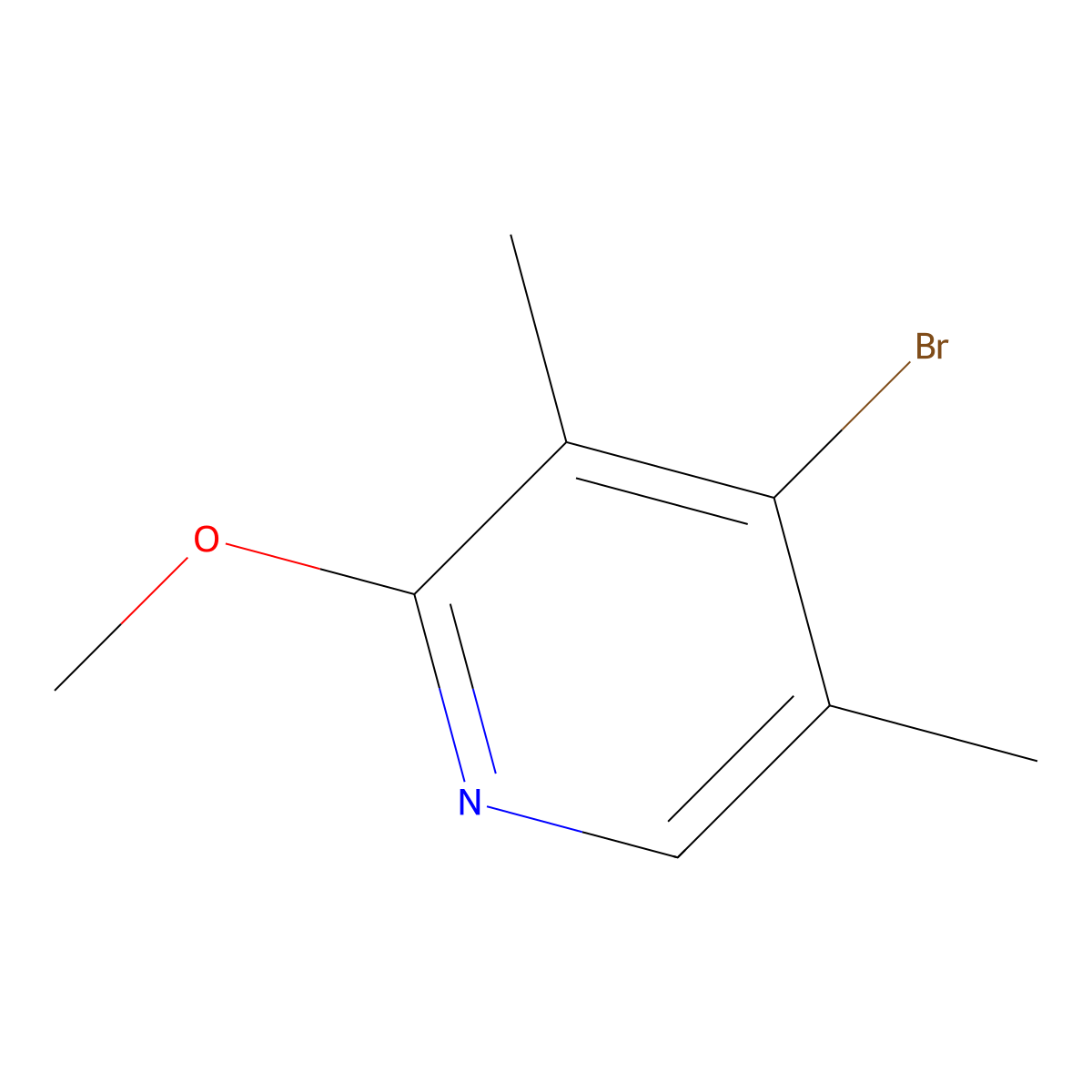 4-Bromo-2-methoxy-3,5-dimethylpyridine molecular structure, CAS 1380389-33-2