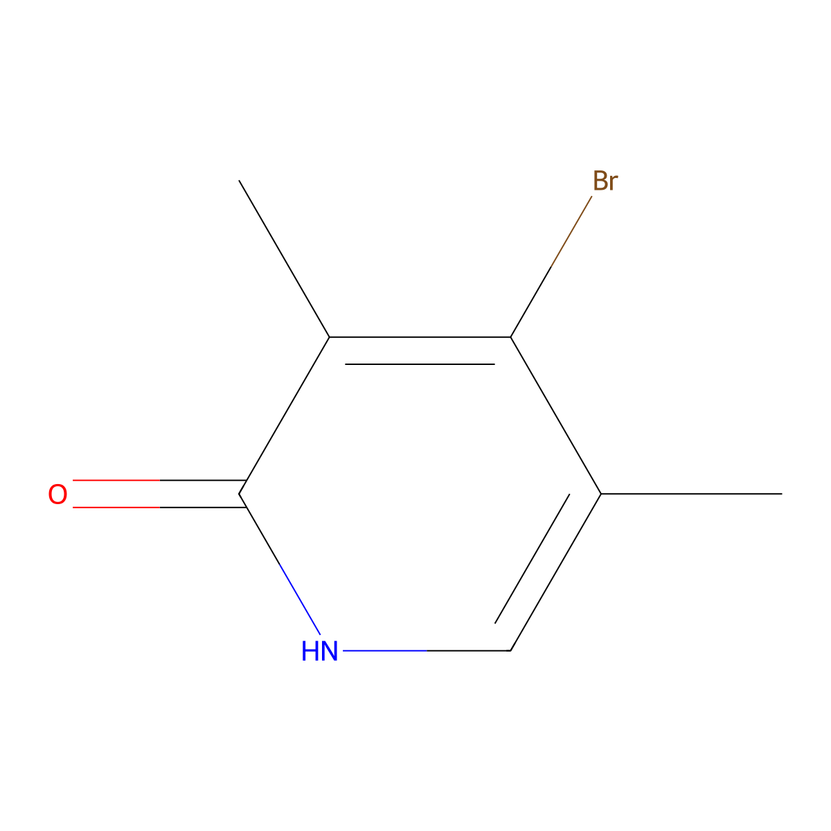4-Bromo-3,5-dimethyl-2(1H)-pyridinone molecular structure, CAS 1380389-34-3