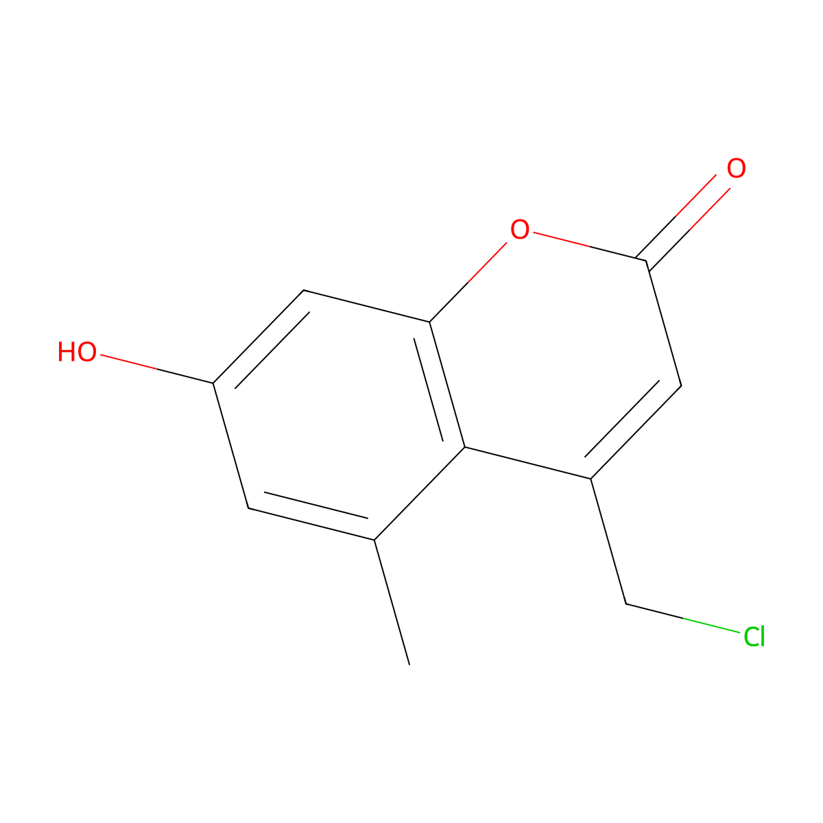 4-Chloromethyl-7-hydroxy-5-methyl-chromen-2-one molecular structure, CAS 1380390-20-4