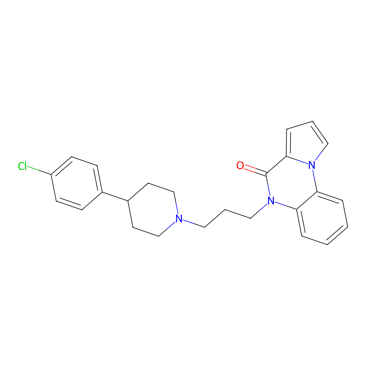 5-(3-(4-(4-chlorophenyl)piperidin-1-yl)propyl)pyrrolo[1,2-a]quinoxalin-4(5H)-one molecular structure, CAS 1380392-05-1