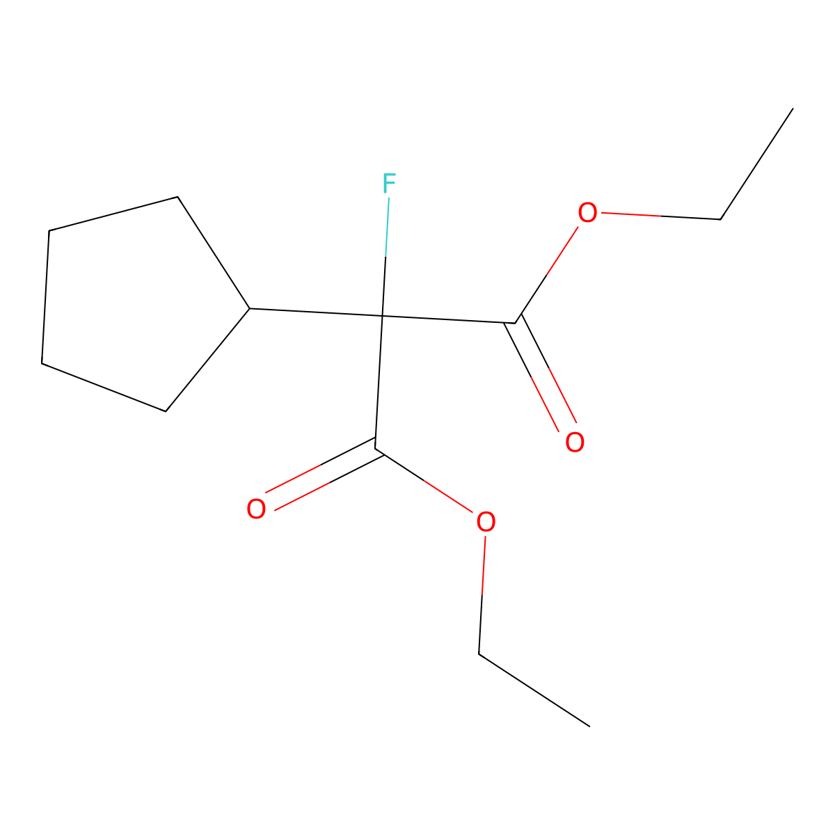 1,3-Diethyl 2-cyclopentyl-2-fluoropropanedioate molecular structure, CAS 1380398-53-7