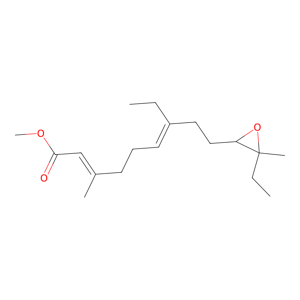 Juvenile hormone I molecular structure, CAS 13804-51-8