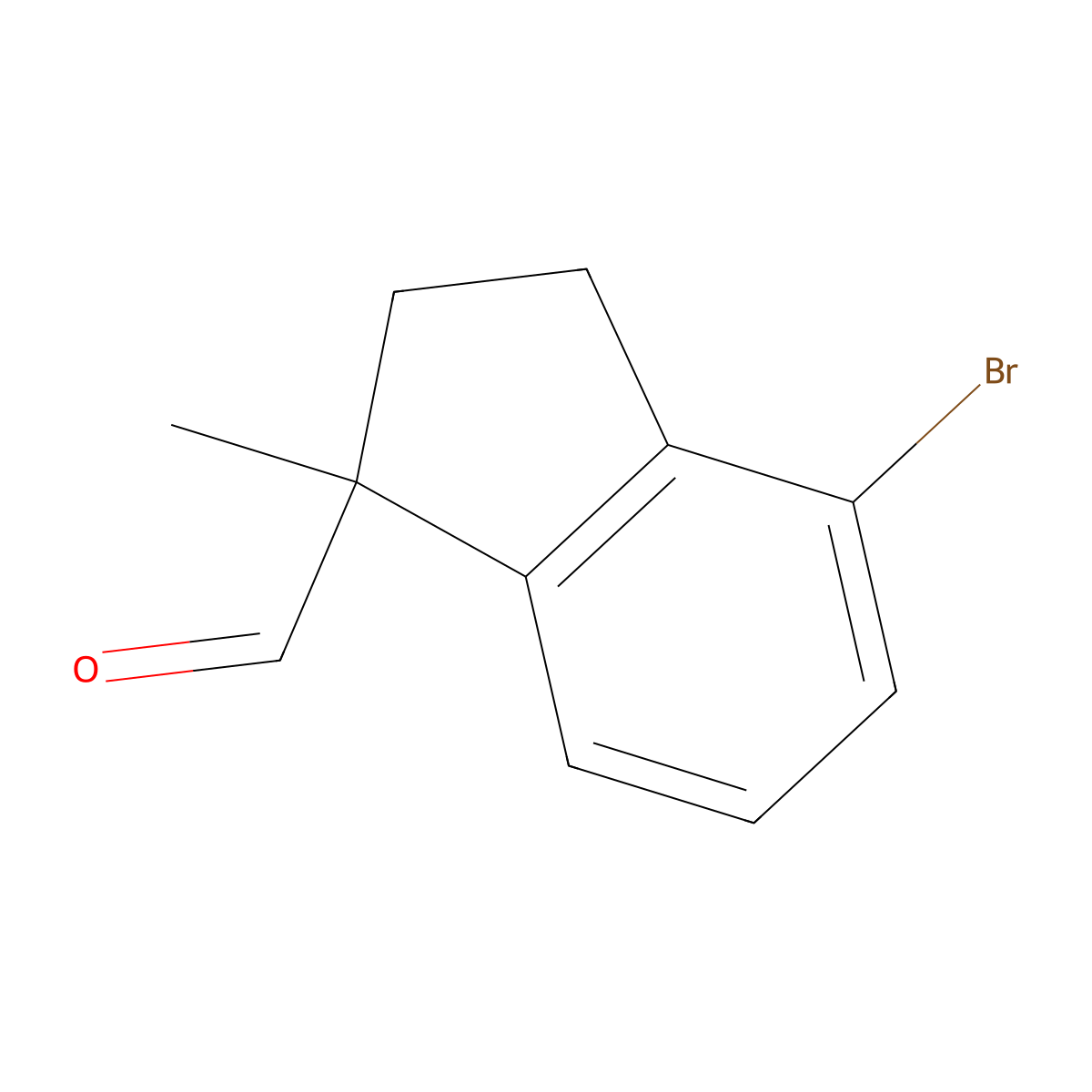 4-bromo-1-methyl-2,3-dihydro-1H-indene-1-carbaldehyde molecular structure, CAS 1380403-82-6