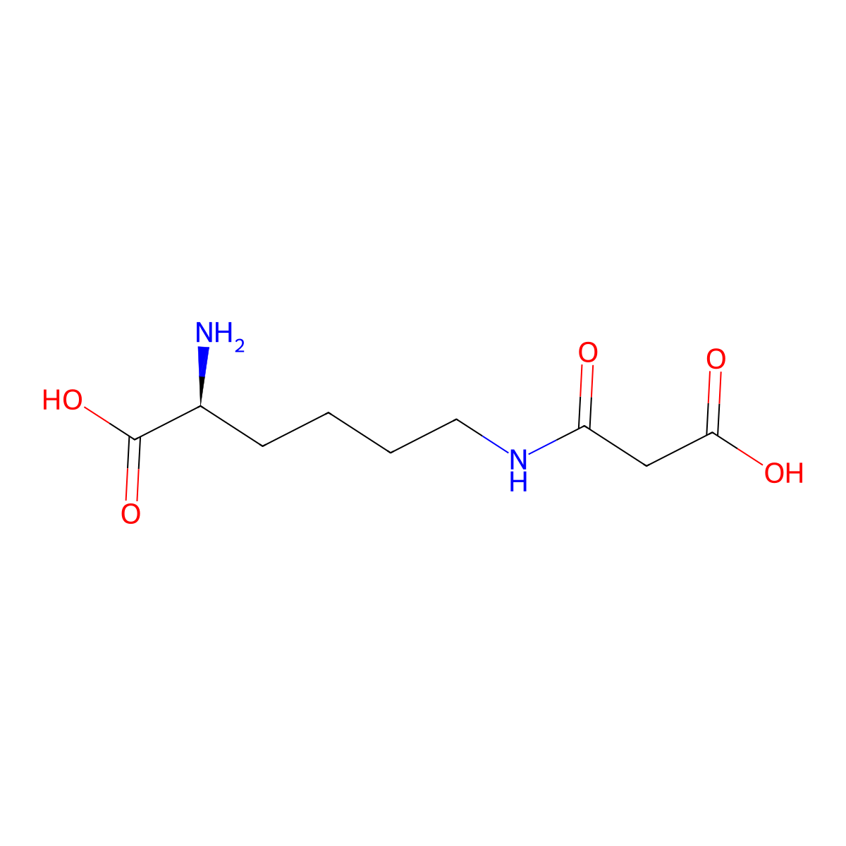 N6-(2-Carboxyacetyl)-L-lysine molecular structure, CAS 1380412-92-9