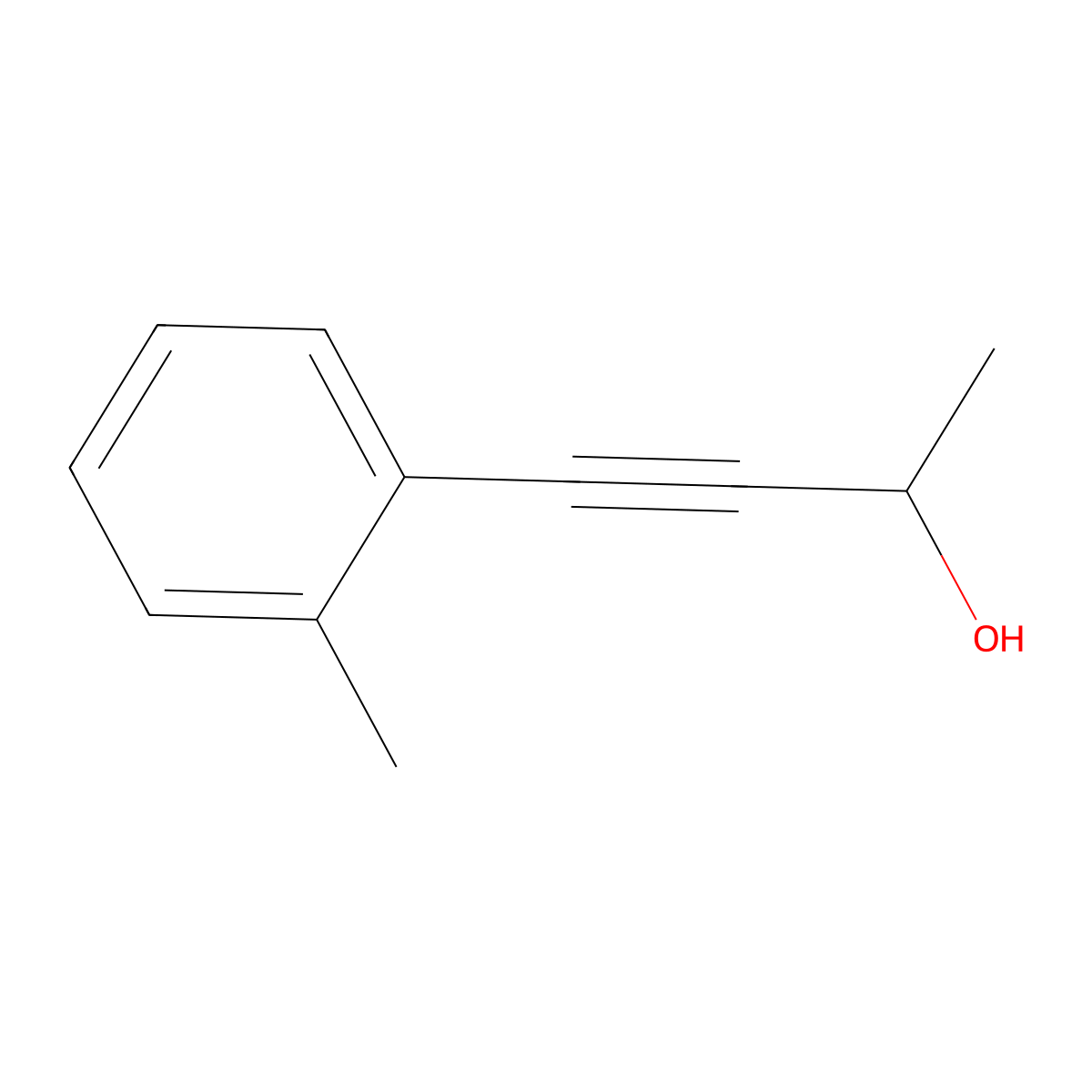 4-(2-Methylphenyl)-3-butyn-2-ol molecular structure, CAS 1380423-75-5