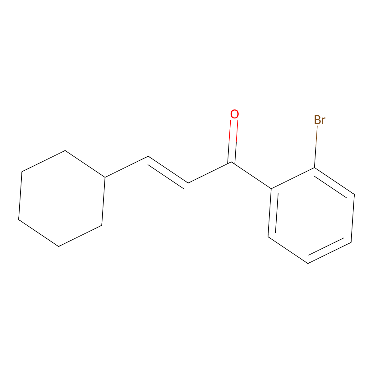 (E)-1-(2-bromophenyl)-3-cyclohexylprop-2-en-1-one molecular structure, CAS 1380424-29-2