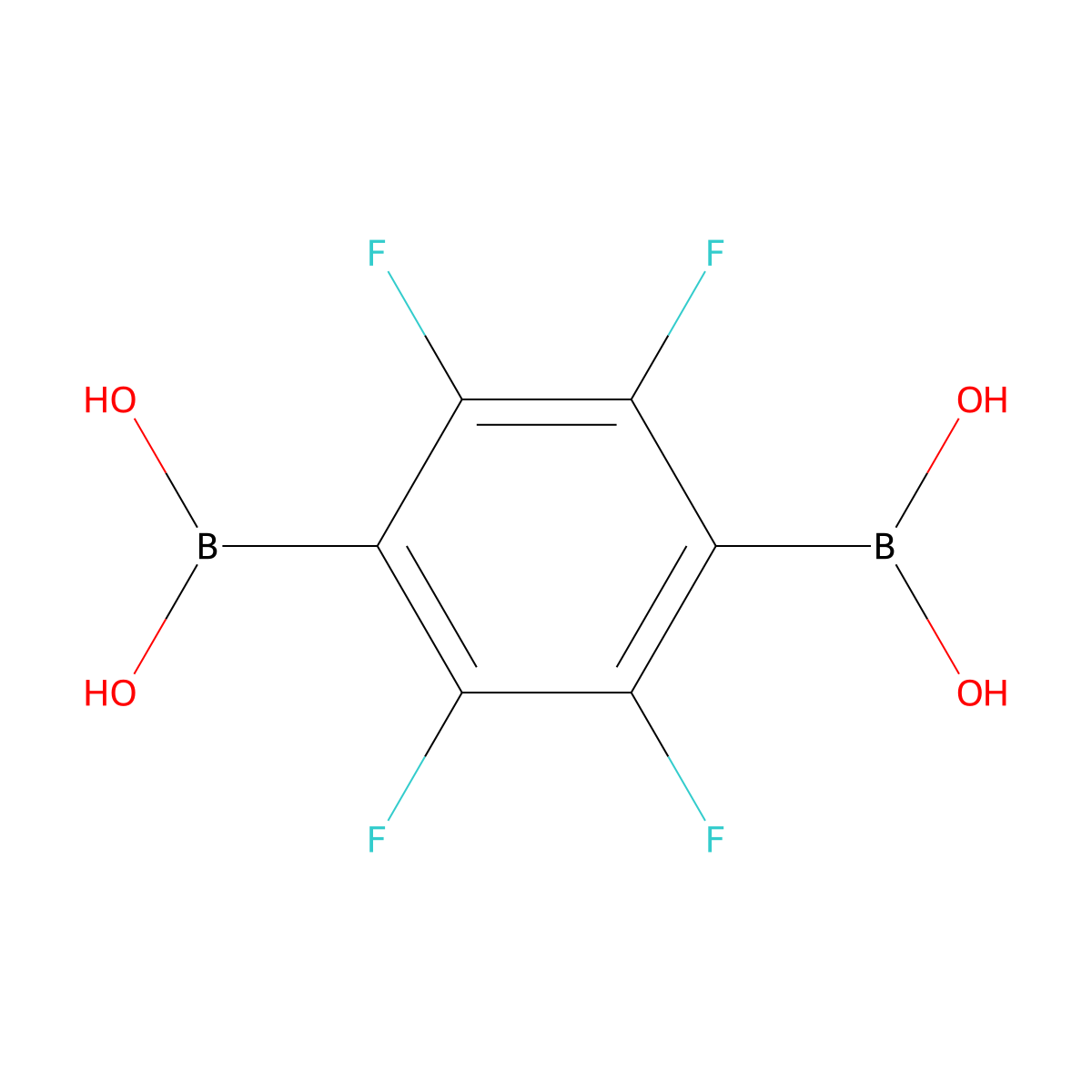 Perfluorophenyl,1-4-diboronic acid molecular structure, CAS 1380435-69-7