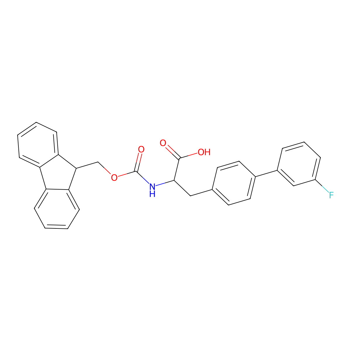 Fmoc-4-(3-fluorophenyl)-L-phenylalanine molecular structure, CAS 1380437-41-1