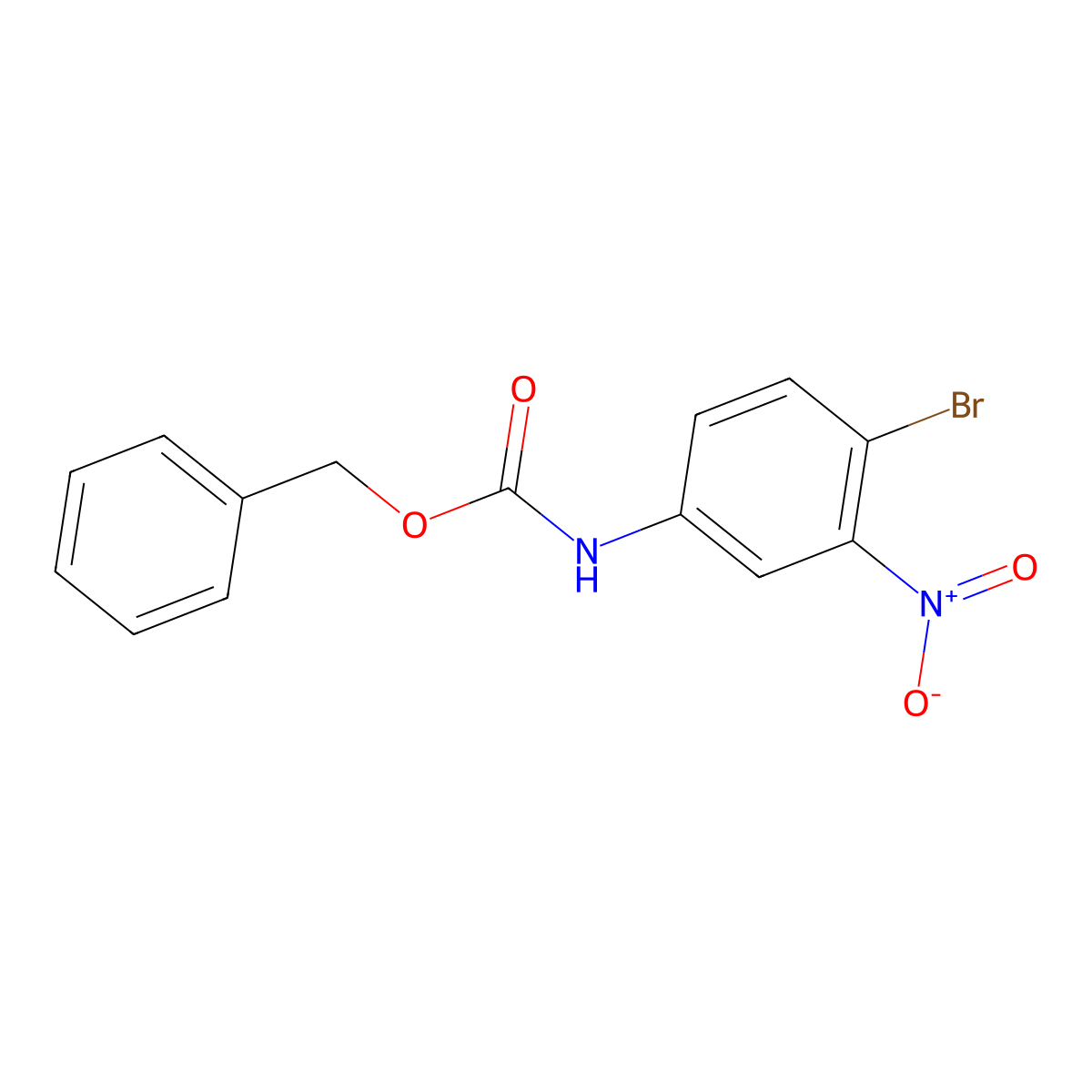 benzyl N-(4-bromo-3-nitrophenyl)carbamate molecular structure, CAS 1380445-25-9