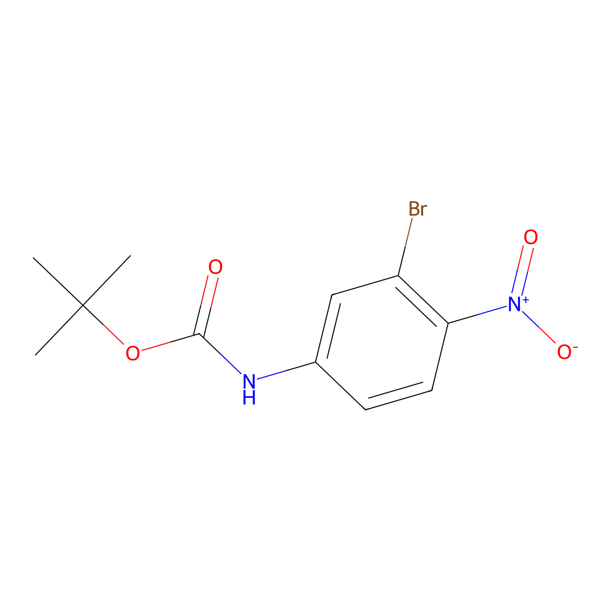 tert-butyl N-(3-bromo-4-nitrophenyl)carbamate molecular structure, CAS 1380445-44-2