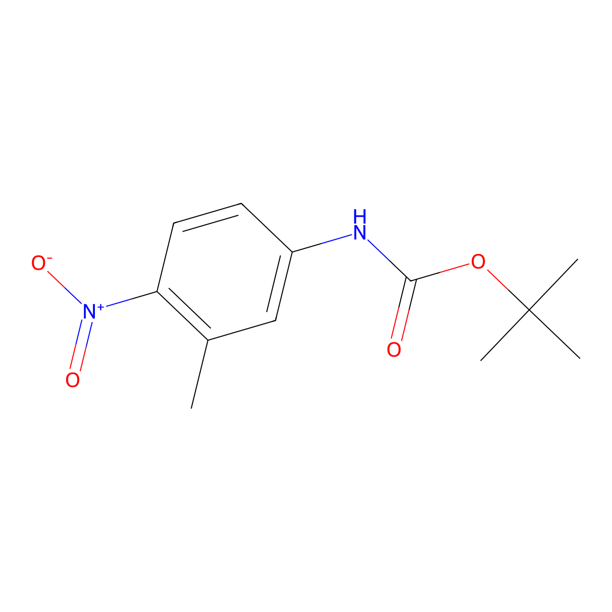 tert-Butyl 3-methyl-4-nitrophenylcarbamate molecular structure, CAS 1380445-45-3