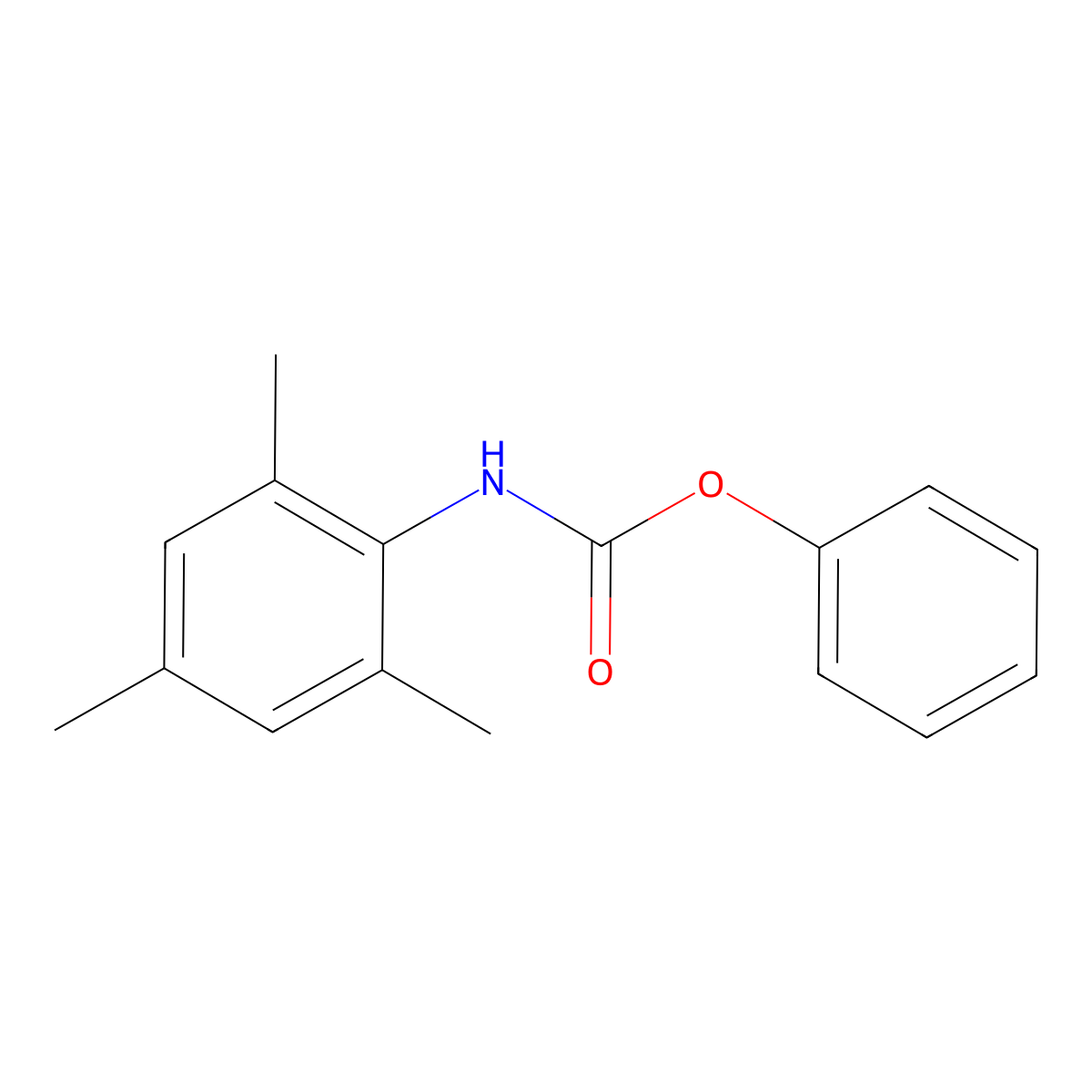 Phenyl 2,4,6-trimethylphenylcarbamate molecular structure, CAS 138046-81-8